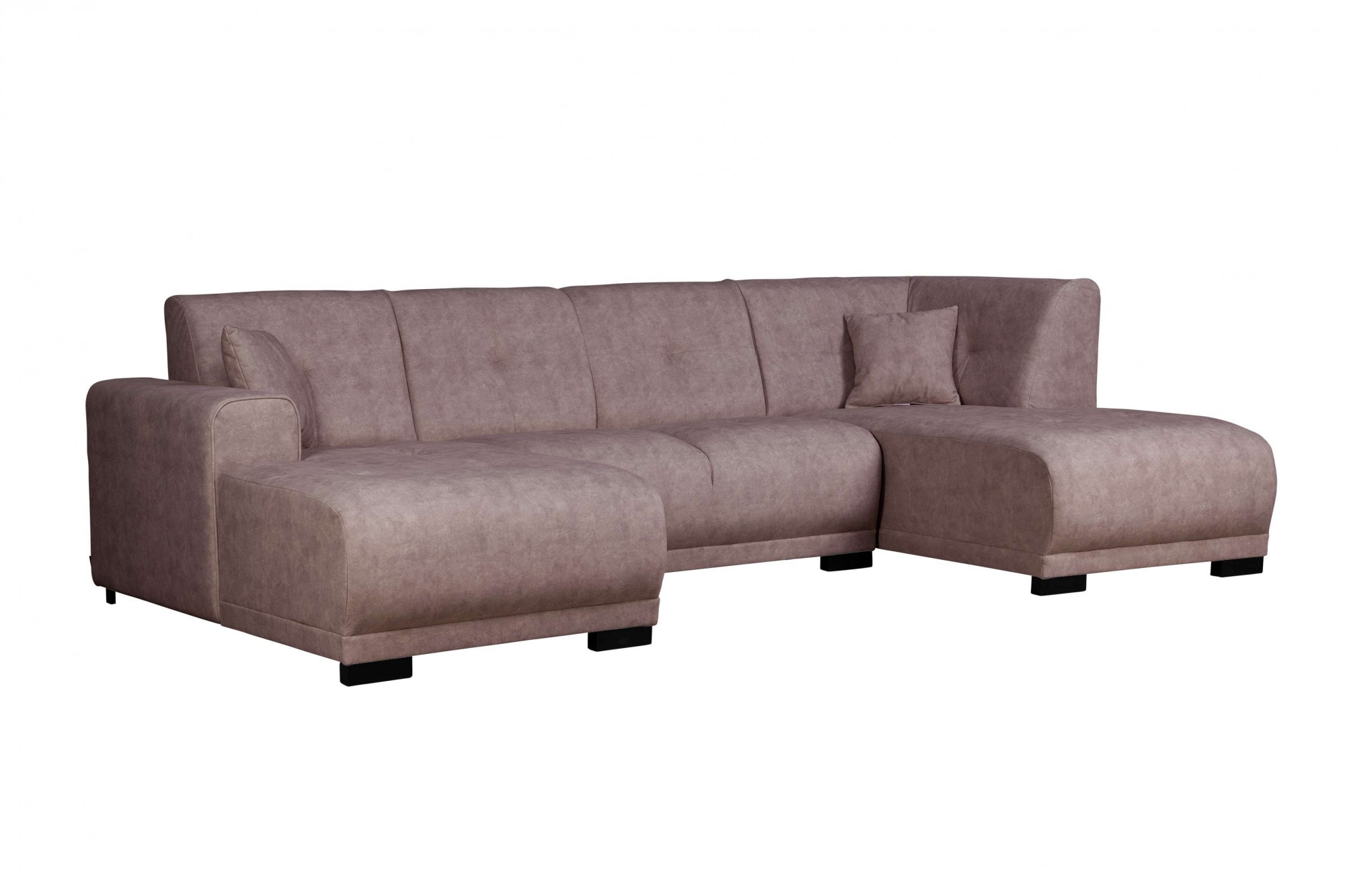 Home affaire Wohnlandschaft »Langeland U-Form«, incl. 2 Zierkissen, Recamiere wahlweise links oder rechts