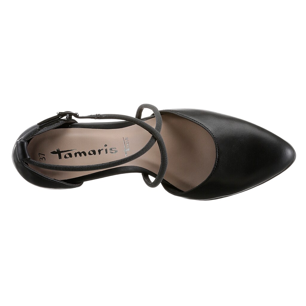 Tamaris Spangenpumps, mit elegantem Glitzerriemchen