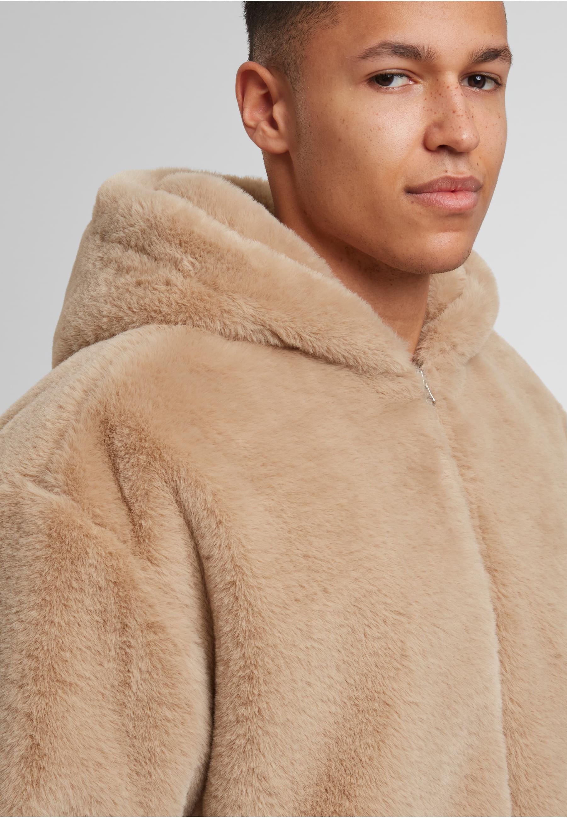 URBAN CLASSICS Sweatjacke »Urban Classics Full Zip Faux Fur Hoodie«