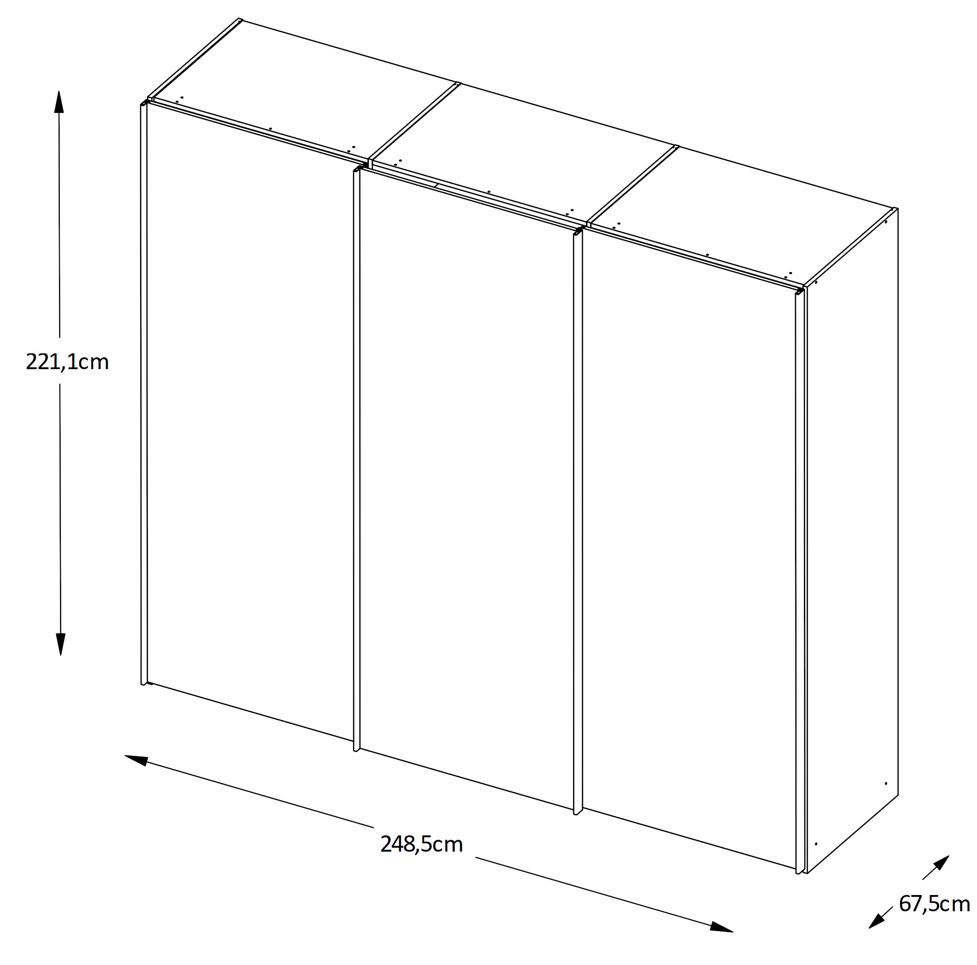 STAUD Schwebetürenschrank »Includo, Made in Germany«
