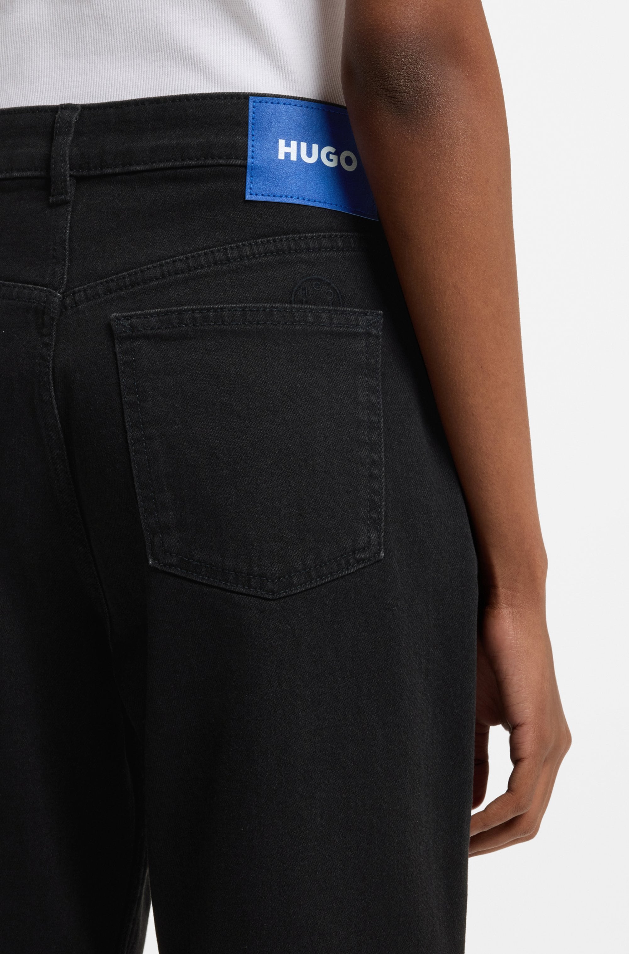 HUGO Blue »Elyah« Straight Fit Jeans mit hoher Leibhöhe, Tall Länge 36