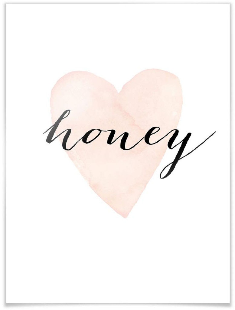 »Honey«, Poster Schriftzug, Poster, BAUR St.), Wandbild, Black Wall-Art | Bild, Friday Wandposter (1