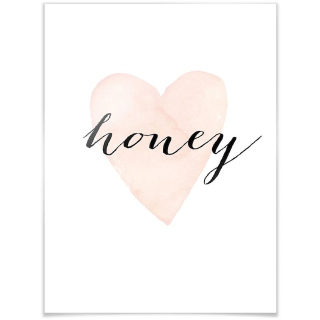 Black Poster »Honey«, (1 Friday | Bild, BAUR Wall-Art Schriftzug, Poster, St.), Wandbild, Wandposter