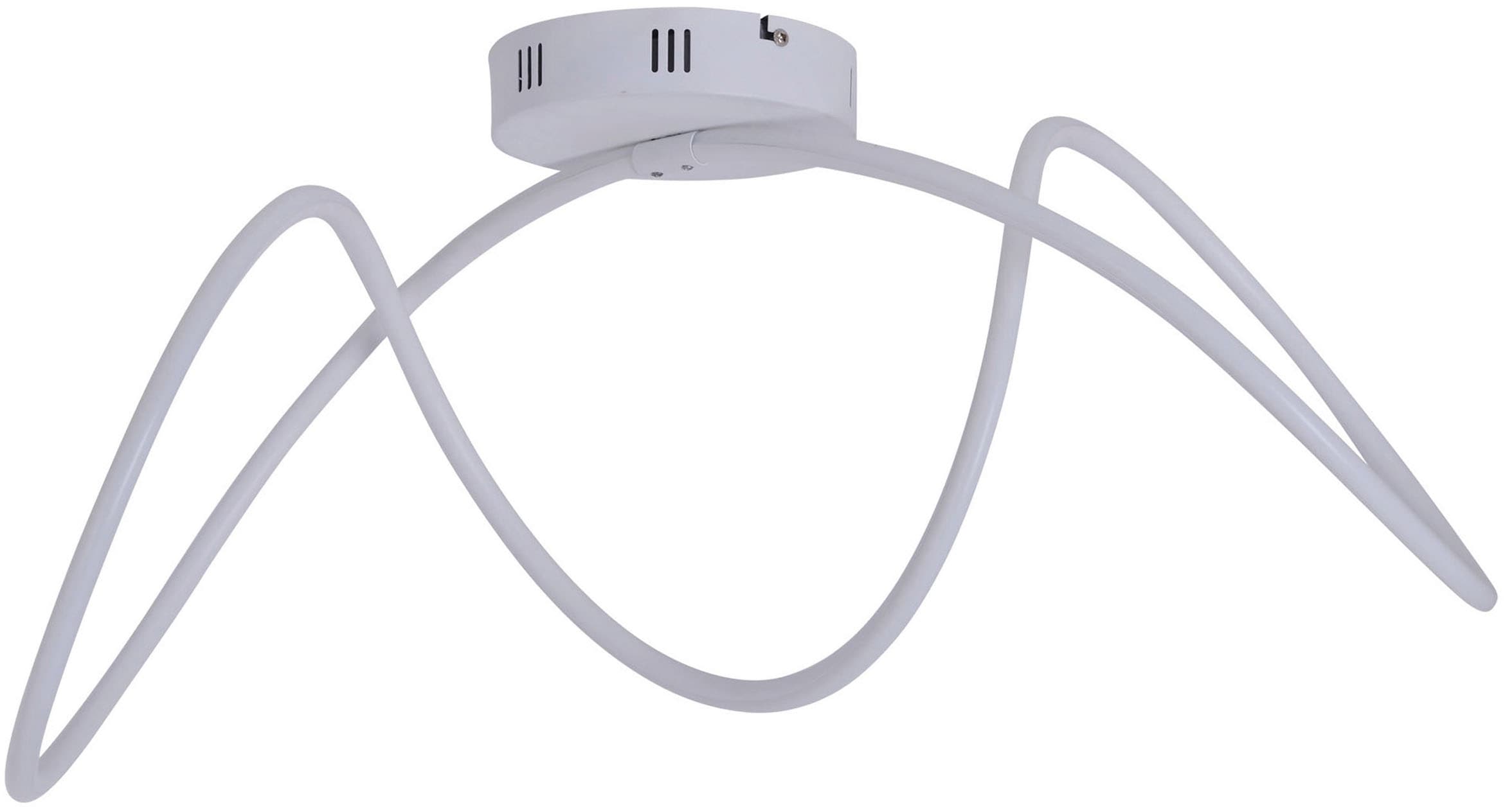 näve LED Deckenleuchte »Odrive«, 1 flammig, Leuchtmittel LED-Modul | LED fest integriert, schleifenähnlich geschwungene Leuchtstreifen, weiß, L: 67cm, H: 30cm
