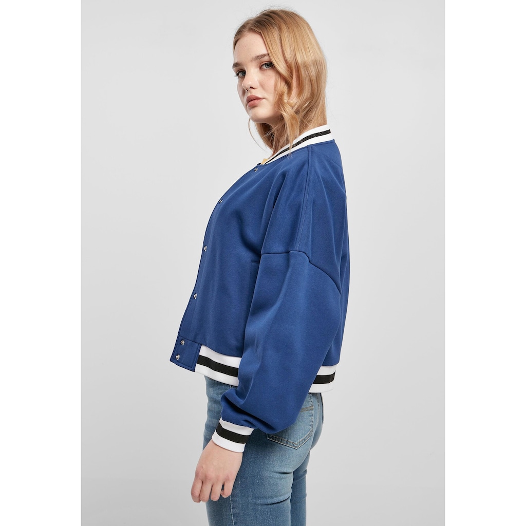 URBAN CLASSICS Collegejacke »Urban Classics Damen Ladies Oversized College Sweat Jacket«, (1 St.), ohne Kapuze