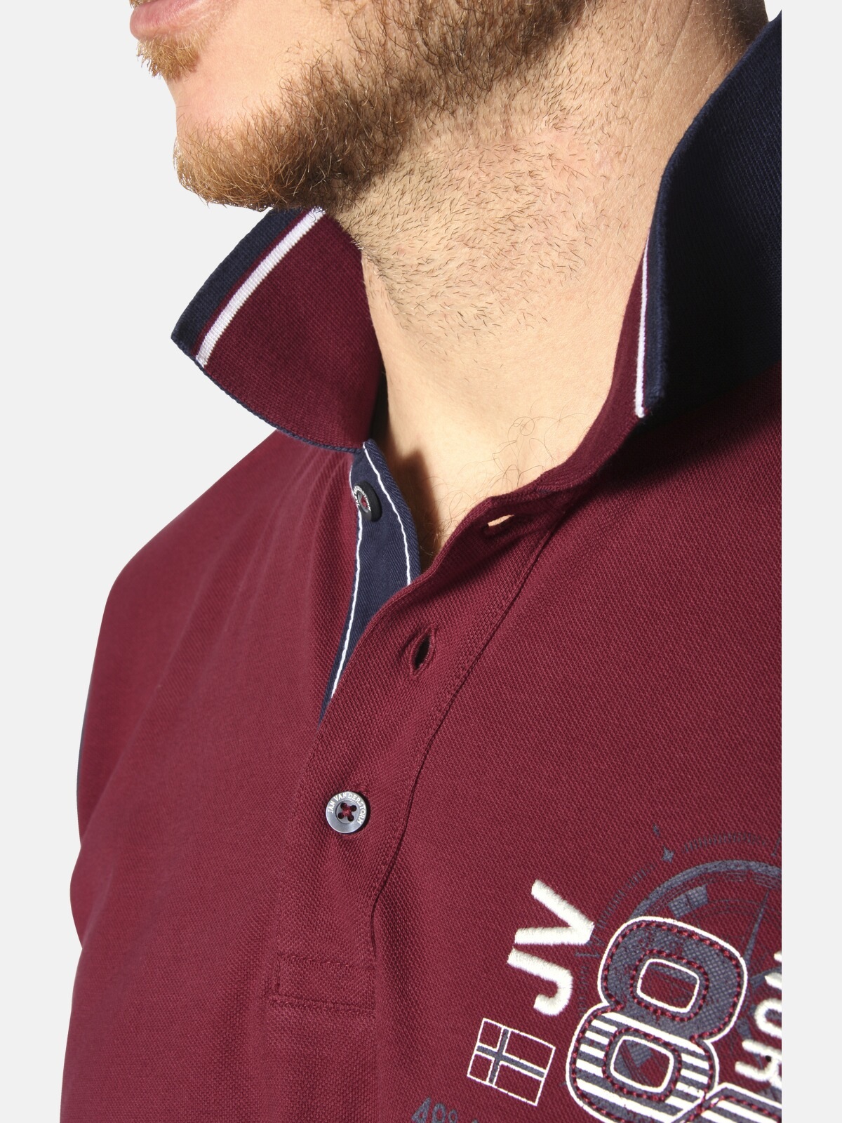 Jan Vanderstorm Poloshirt »Poloshirt OLEJORN«, (1 tlg.), mit kontrastfarbenen Ärmeln