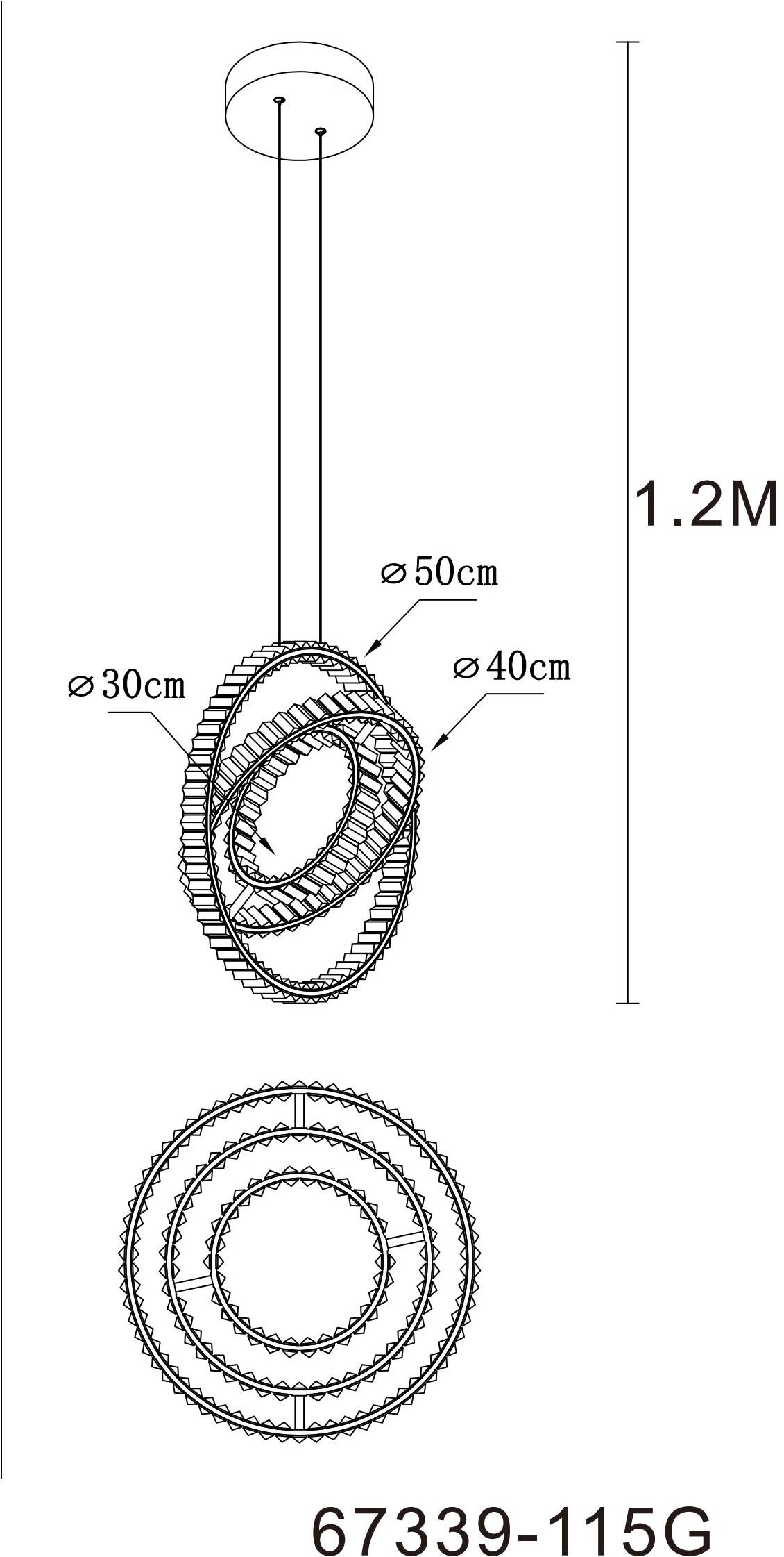 GLOBO LIGHTING Hängeleuchte »NEIL« LED-Modul 1 Stk. LED Kristall Hängeleuchte für Esszimmer gold