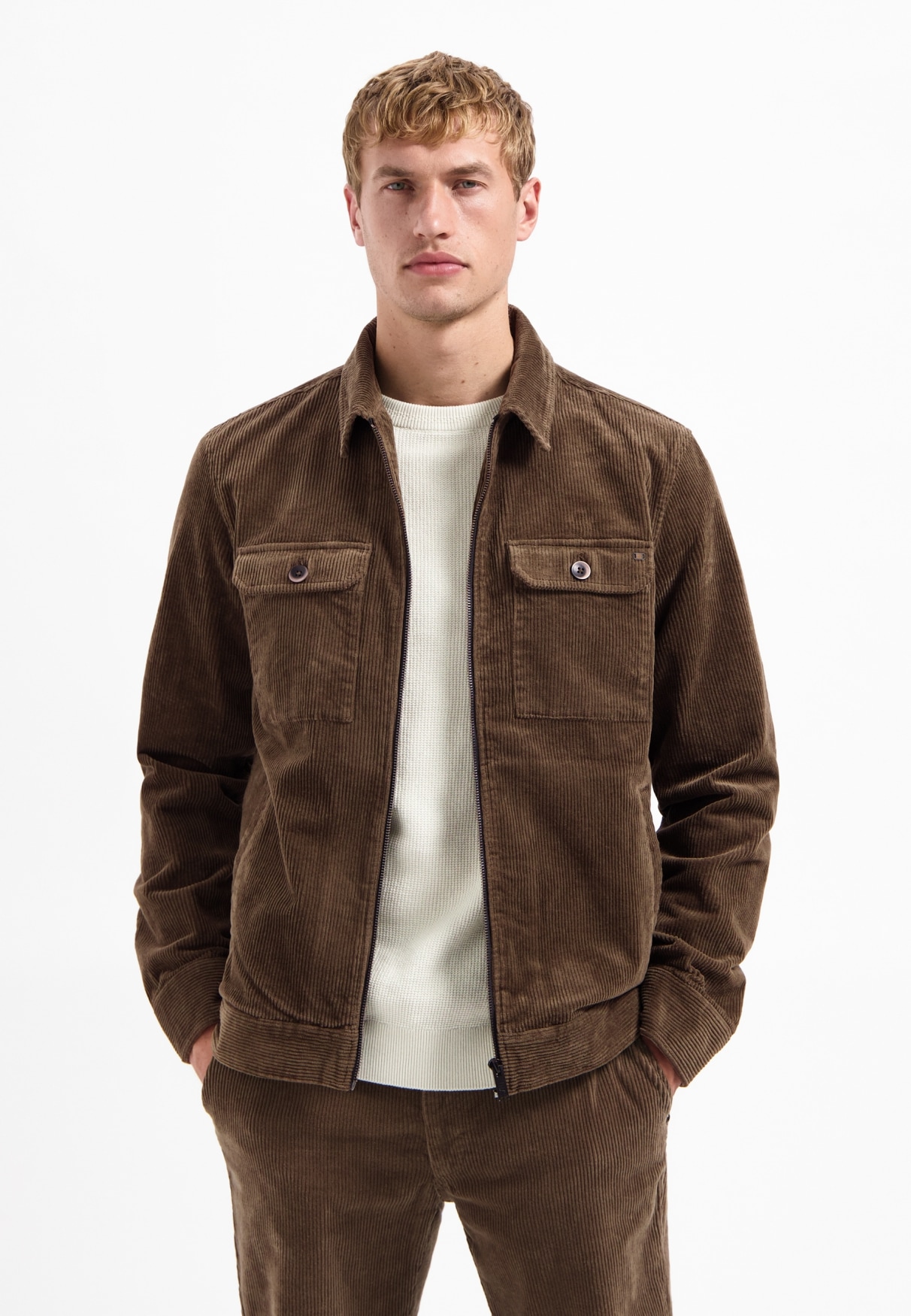 NO EXCESS Langarmhemd "No Excess Overshirt aus geripptem Cord" günstig online kaufen