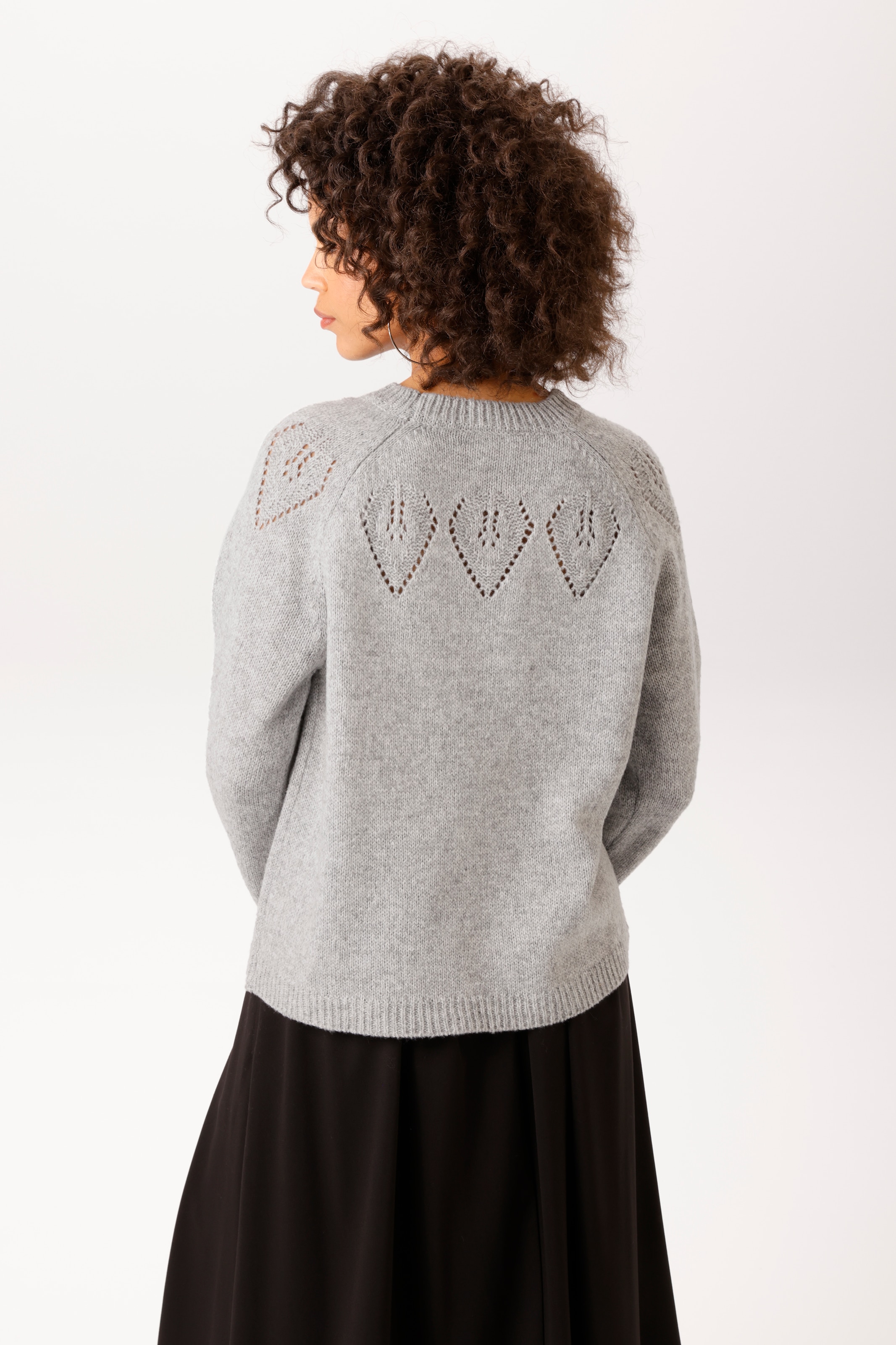 Aniston CASUAL Strickpullover mit blattförmigen Ajour-Muster - NEUE KOLLEKTION
