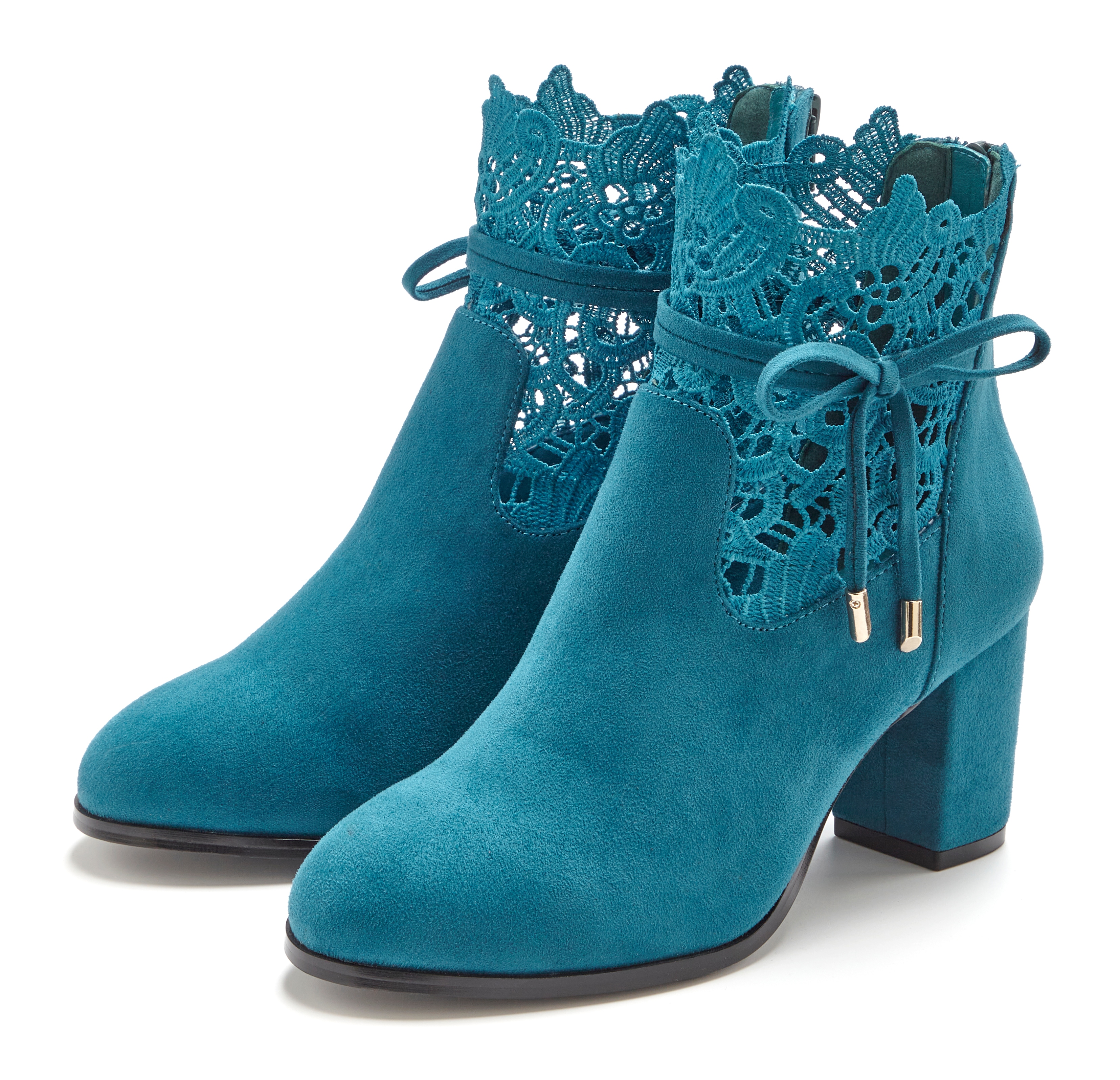 LASCANA High-Heel-Stiefelette "Herbststiefelette, Ankle Boot, Stiefel," mit modischer Spitze und bequemen Blockabsatz