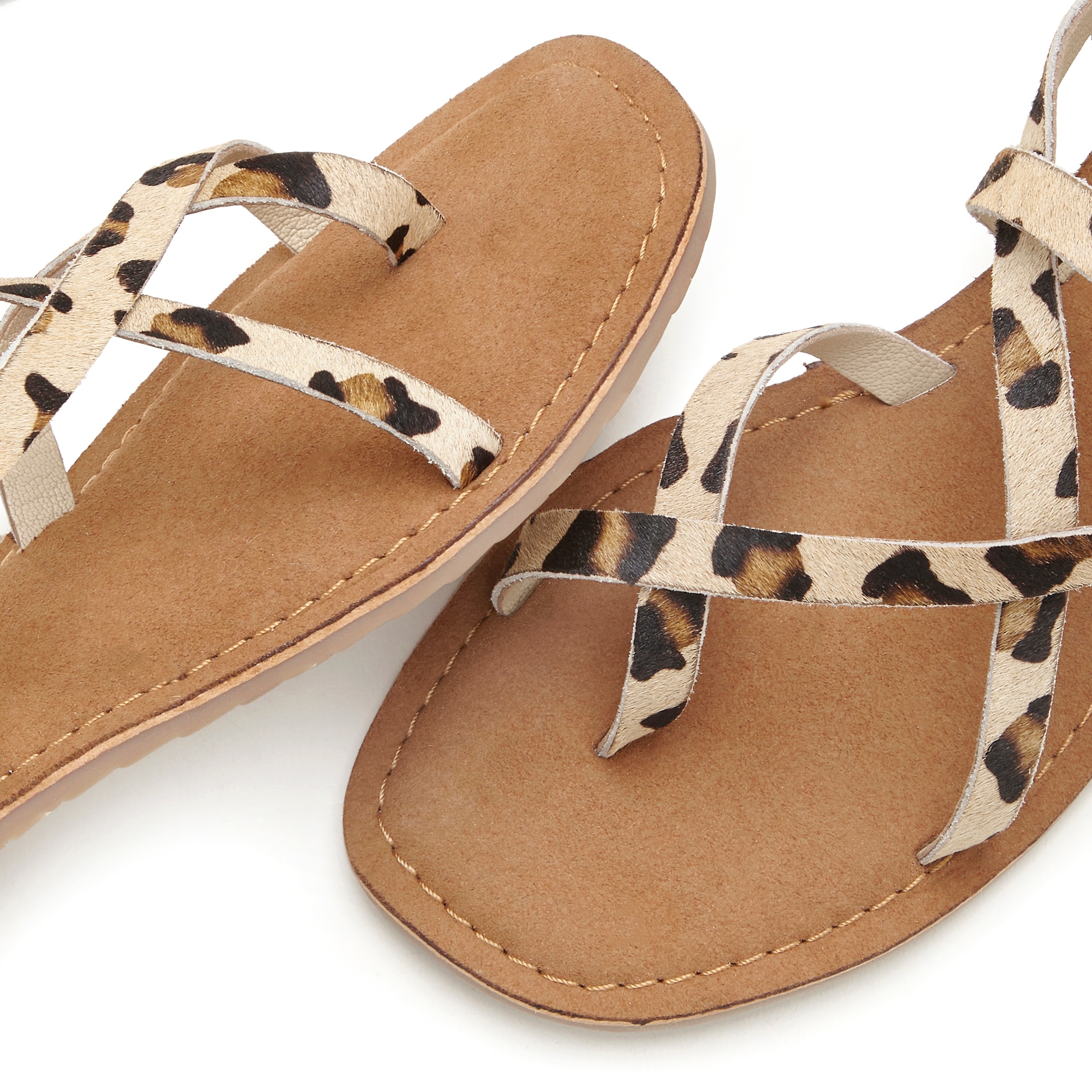 French Connection Sandale, aus hochwertigem Leder, Sandalette, Sommerschuh
