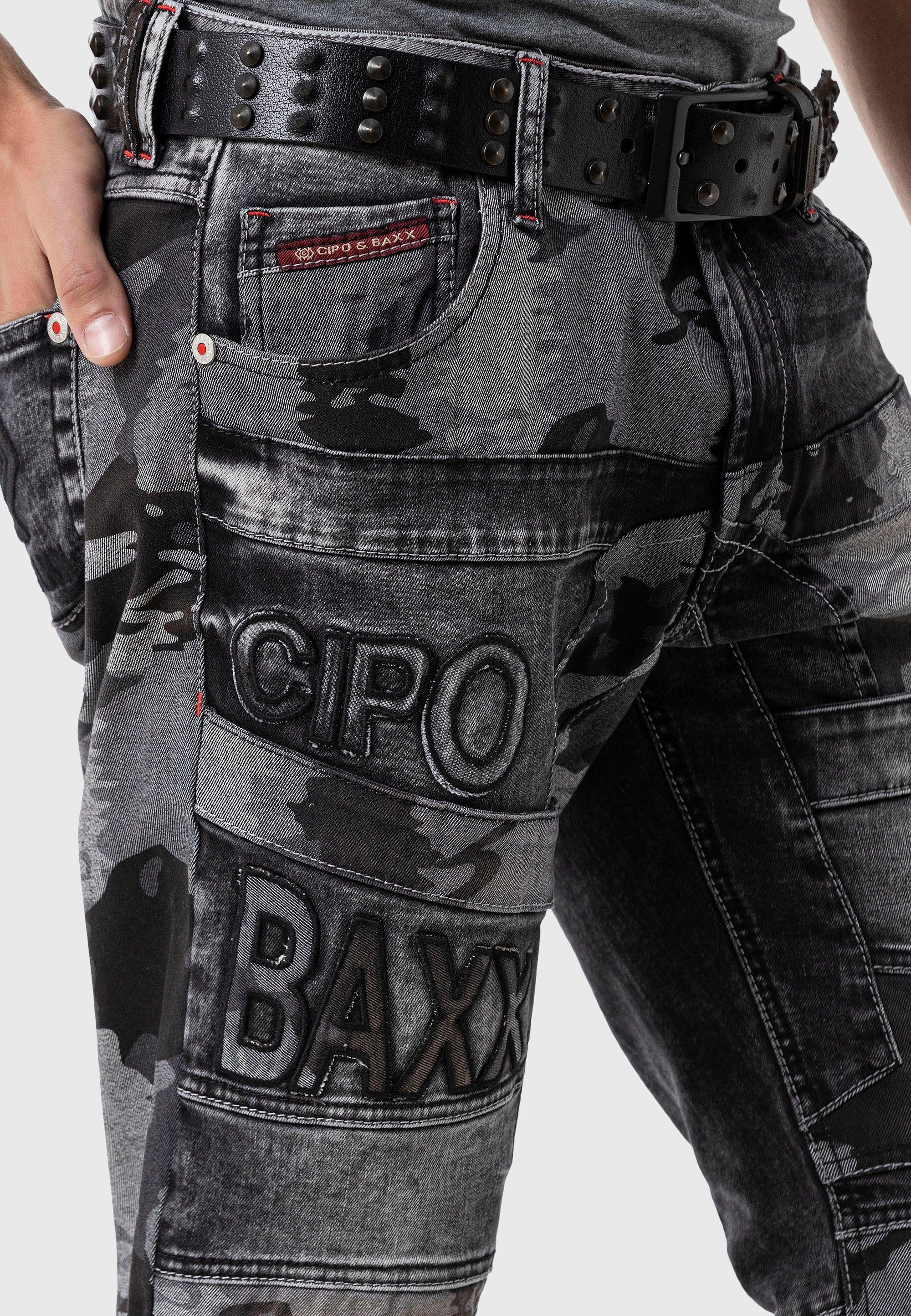 Cipo & Baxx 5-Pocket-Jeans »Jeans«, im Camouflage-Look