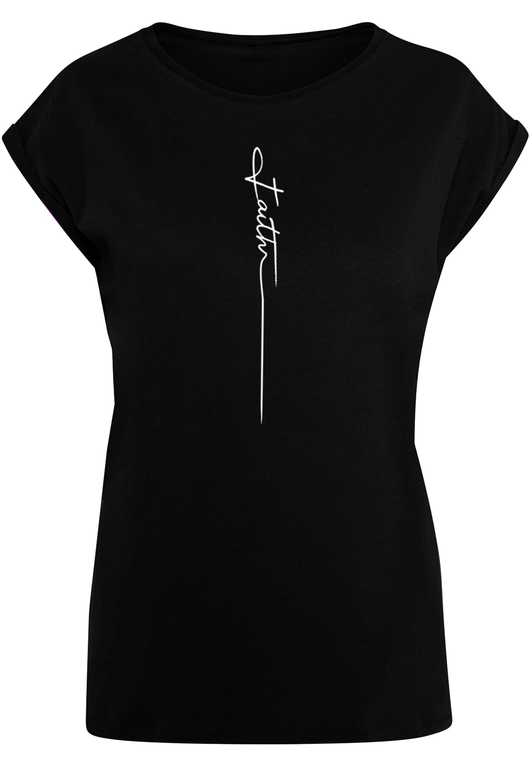 Merchcode T-Shirt "Merchcode Damen Ladies Faith Extended Shoulder Tee" günstig online kaufen