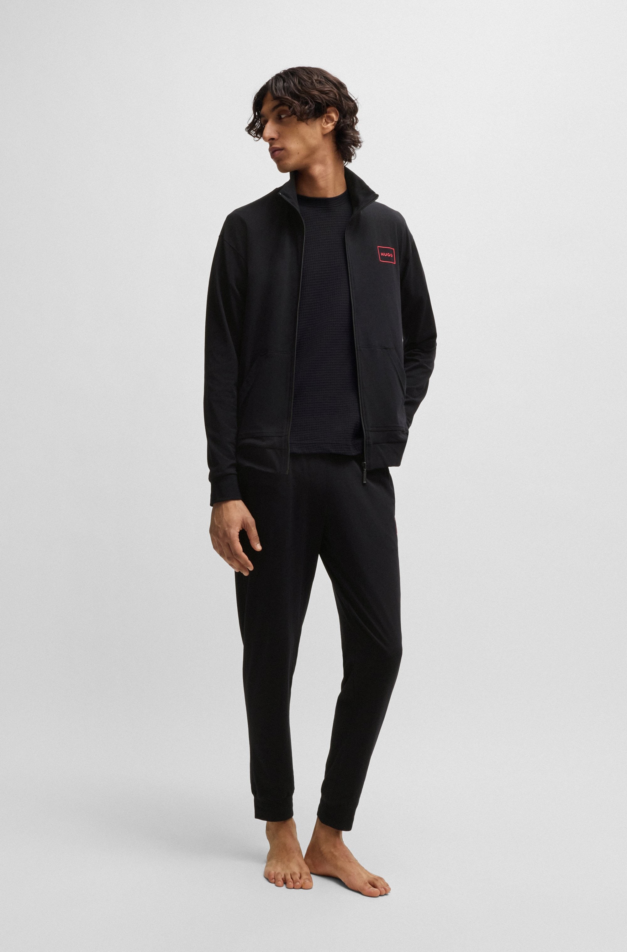 HUGO Underwear Sweatjacke »Laze Zip Jacket«, mit seitlichen Taschen
