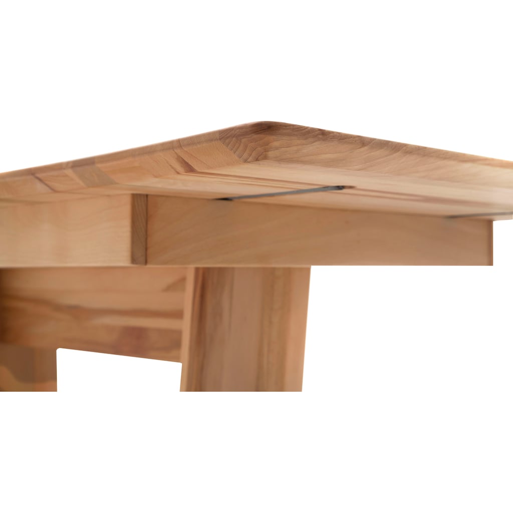 MCA furniture Esstisch »Cuba«, Esstisch Massivholz ausziehbar, Tischplatte mit Synchronauszug vormontiert