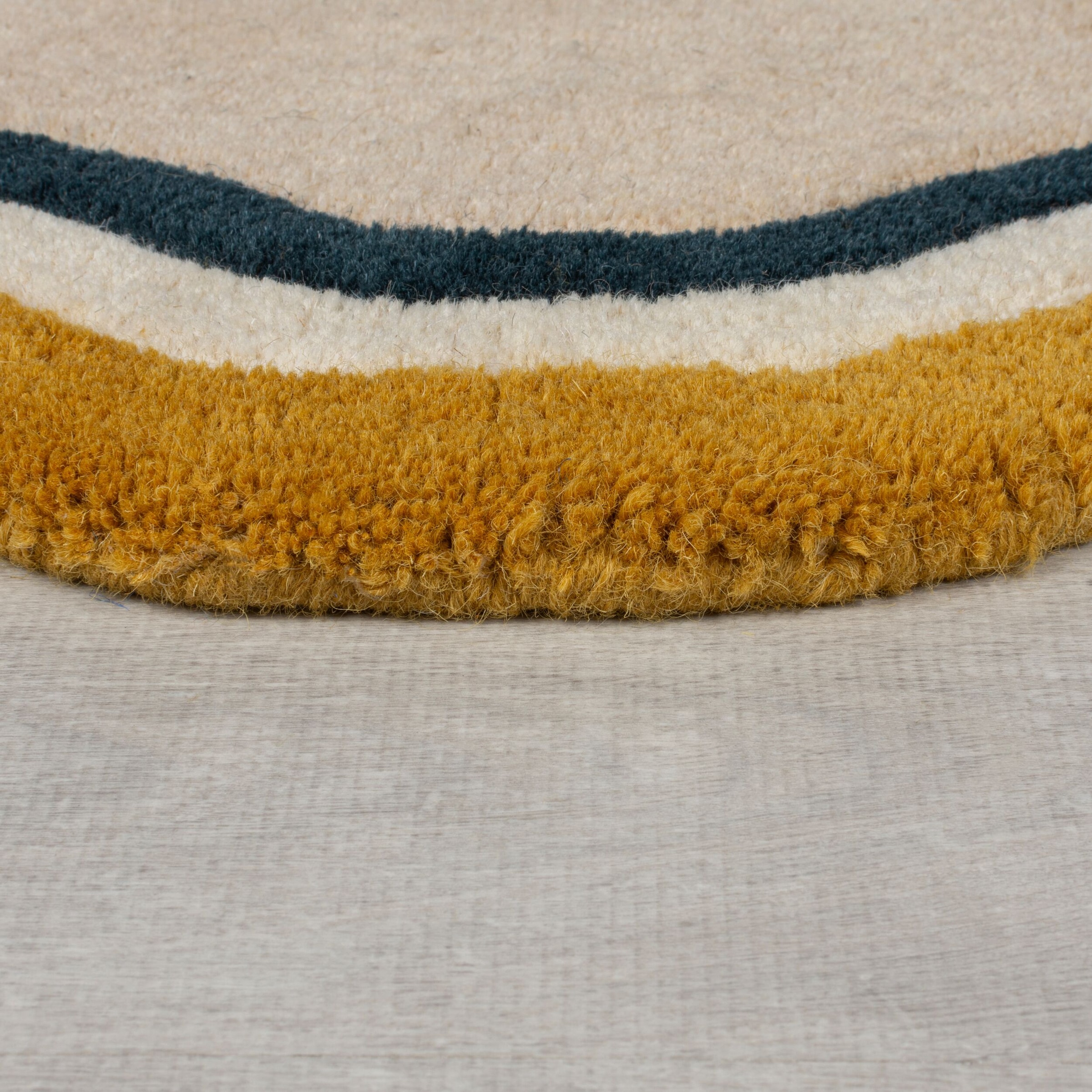 FLAIR RUGS Wollteppich »Leo Scallop«, rechteckig, 25 mm Höhe, Woll Border Teppich