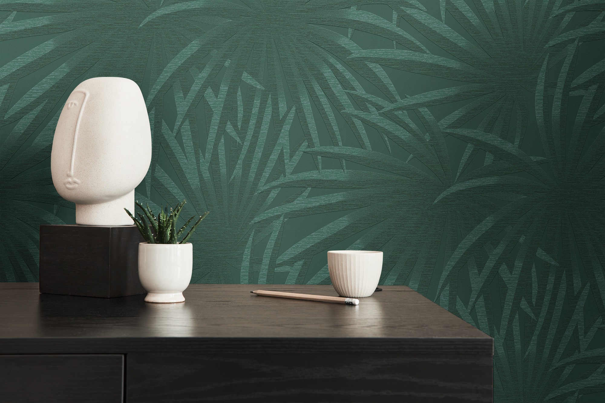 A.S. Création Vliestapete »Casual Living«, matt, Vliestapete Palmen für Schlafzimmer Küche Wohnzimmer Palmenblätter