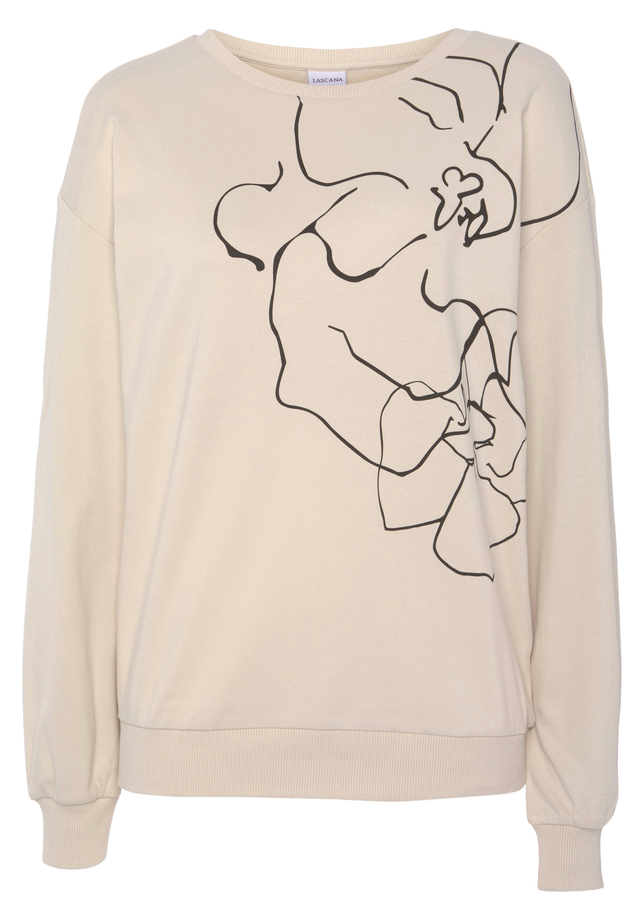 LASCANA Sweatshirt, mit Druck, Loungewear