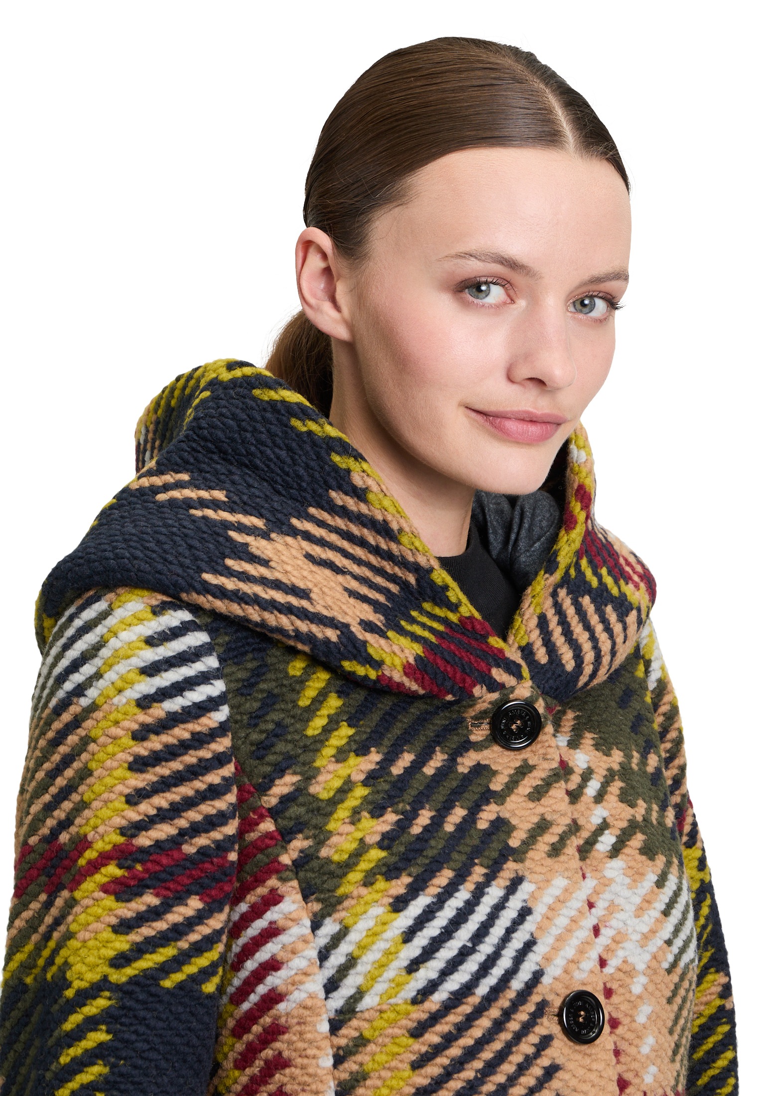Amber & June Kurzjacke »Amber & June Damen Kurzmantel mit Kapuze«, mit Kapuze