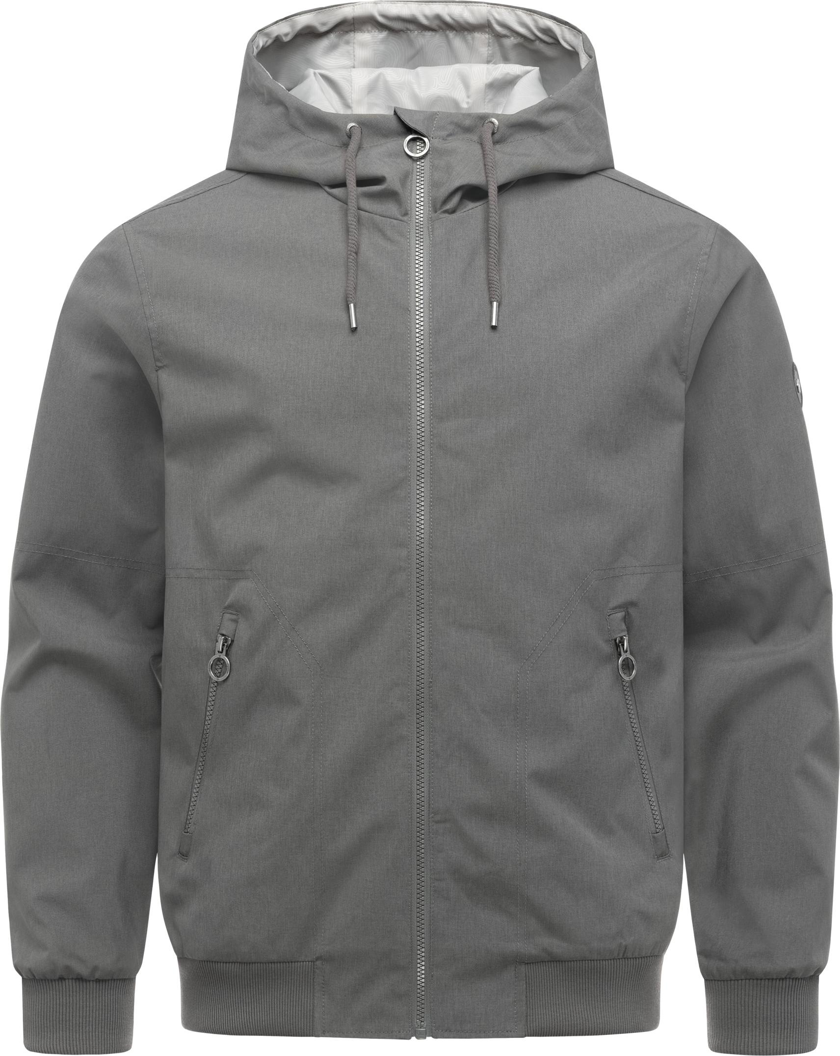 Outdoorjacke RAGWEAR "Stuartt Summer YOUMODO", Herren, Gr. XXL (56), hellgrau, Obermaterial: 100% Polyester; Innenfutter: 100% Polyester, gerade hüftbedeckend, hoch geschlossener Ausschnitt, Ärmel ohne Ärmelschlitz Rippstrickbündchen, Jacken Outdoorjacke,