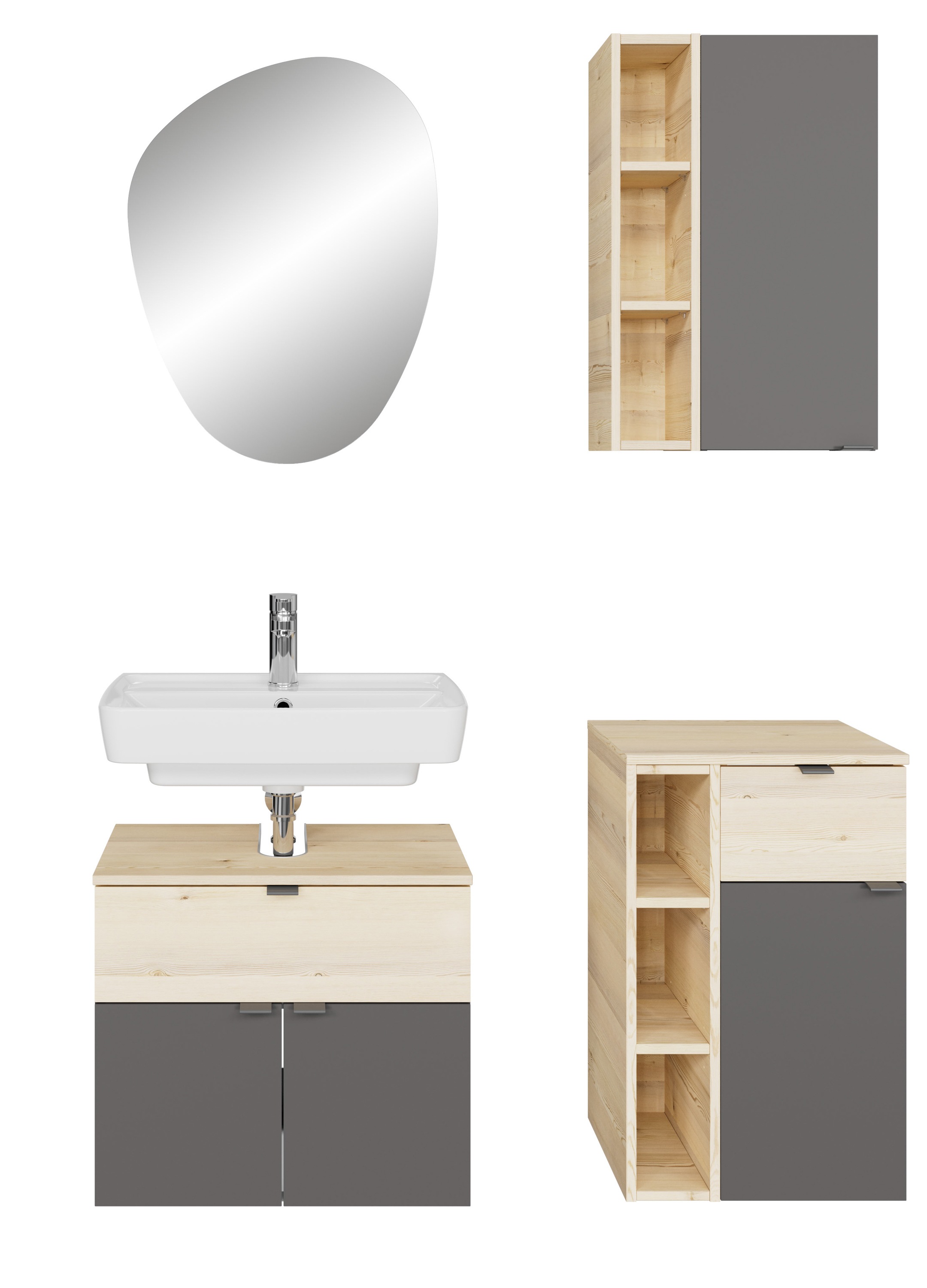 Saphir Badmöbel-Set »Quickset 394«, (Komplett-Set, 4 St.)