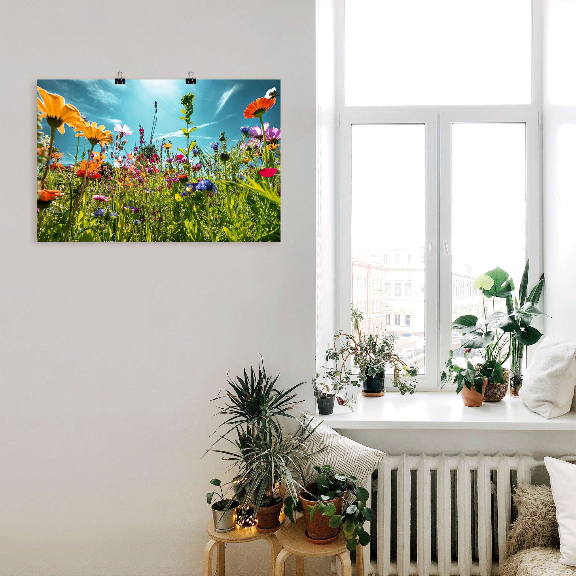 Artland Wandbild "Buntes Blumenfeld" Blumenwiese 1 Stk. tlg. als Alubild, O günstig online kaufen