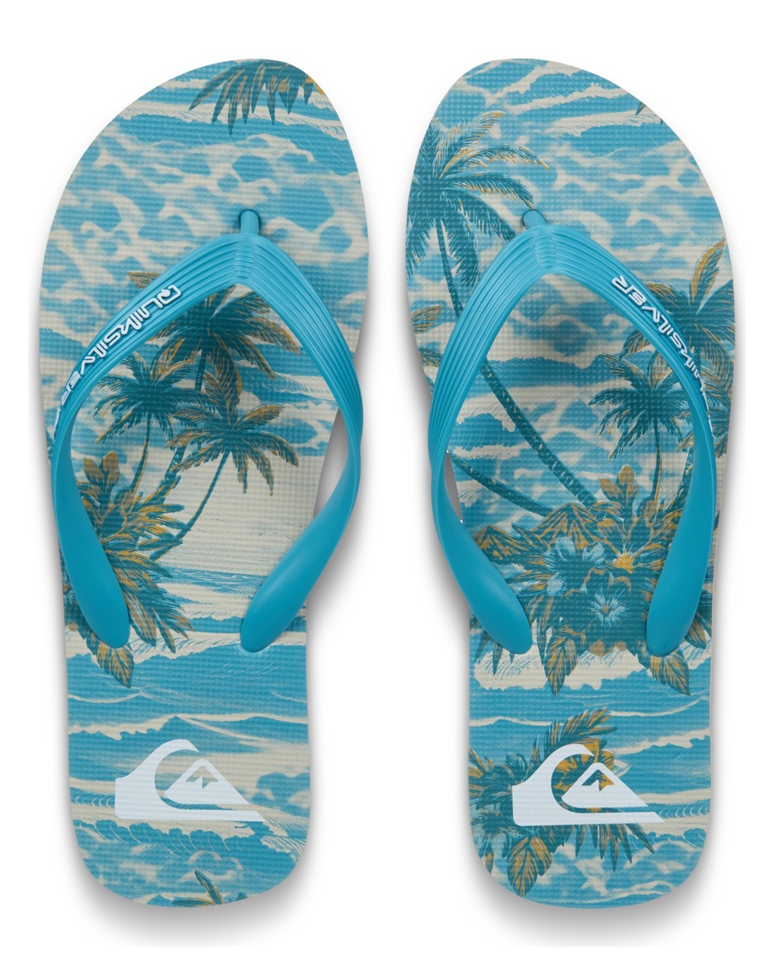 Quiksilver Molokai Art Sandals Aqua Sundown Size 46 2