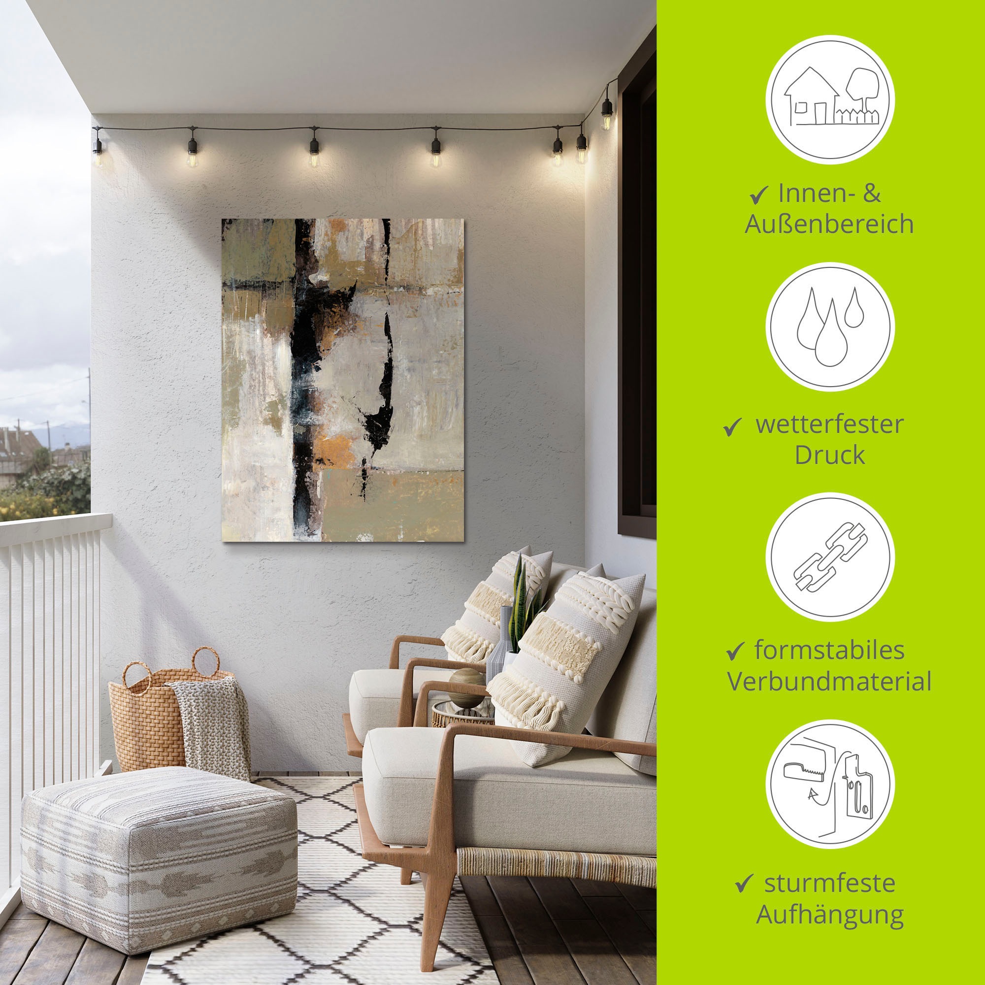 Artland Wandbild »Gebärde II«, Muster, (1 St.), als Alubild, Outdoorbild, Leinwandbild in verschied. Größen