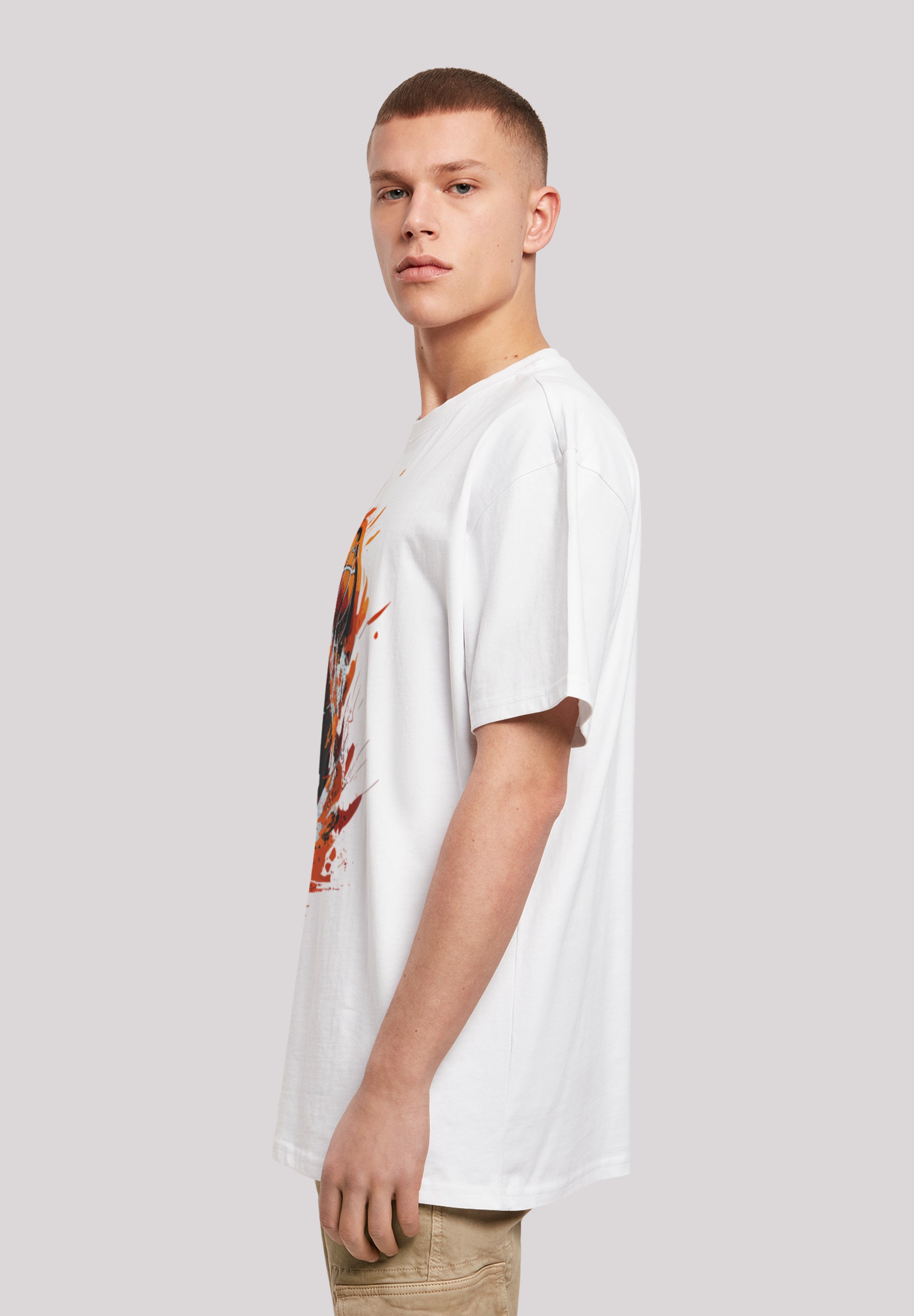 F4NT4STIC T-Shirt »Basketball Splash Sport OVERSIZE TEE« Print