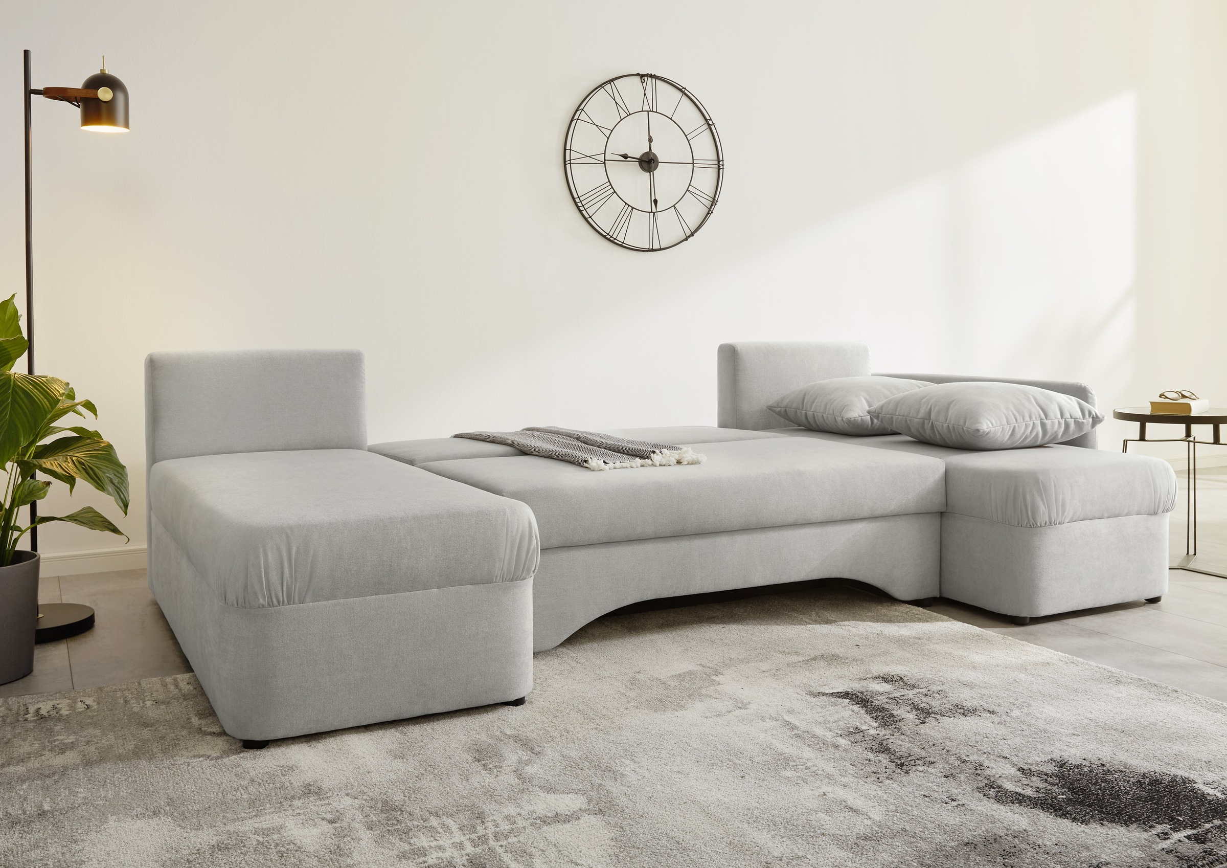 Jockenhöfer Gruppe Wohnlandschaft "Arktis U-Form, B: 260 cm" mit Bettfunkti günstig online kaufen