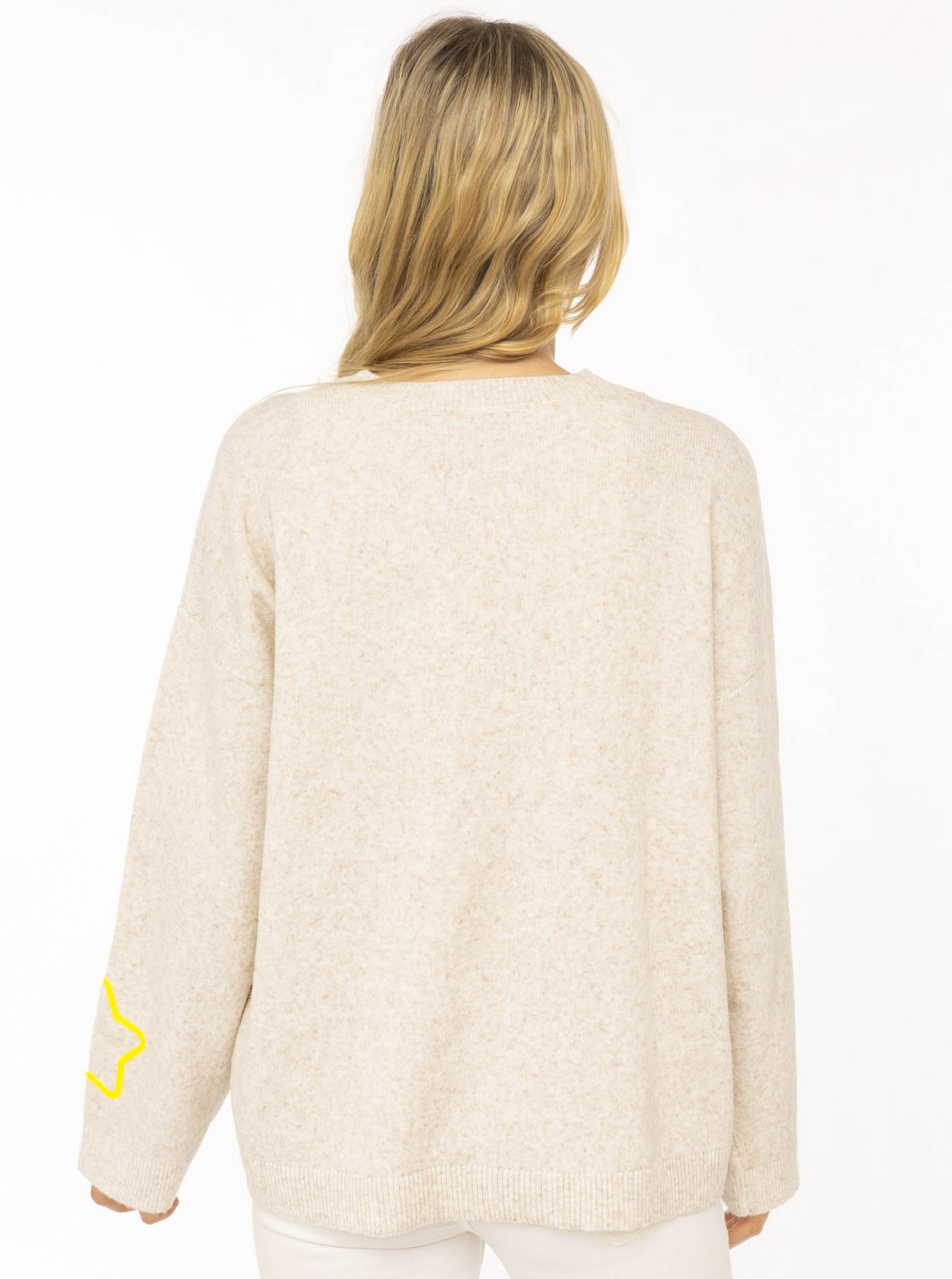 Zwillingsherz Strickpullover »"Happy Patch"« mit bunten, kontrastreichen Motiven, Rundhals, oversize