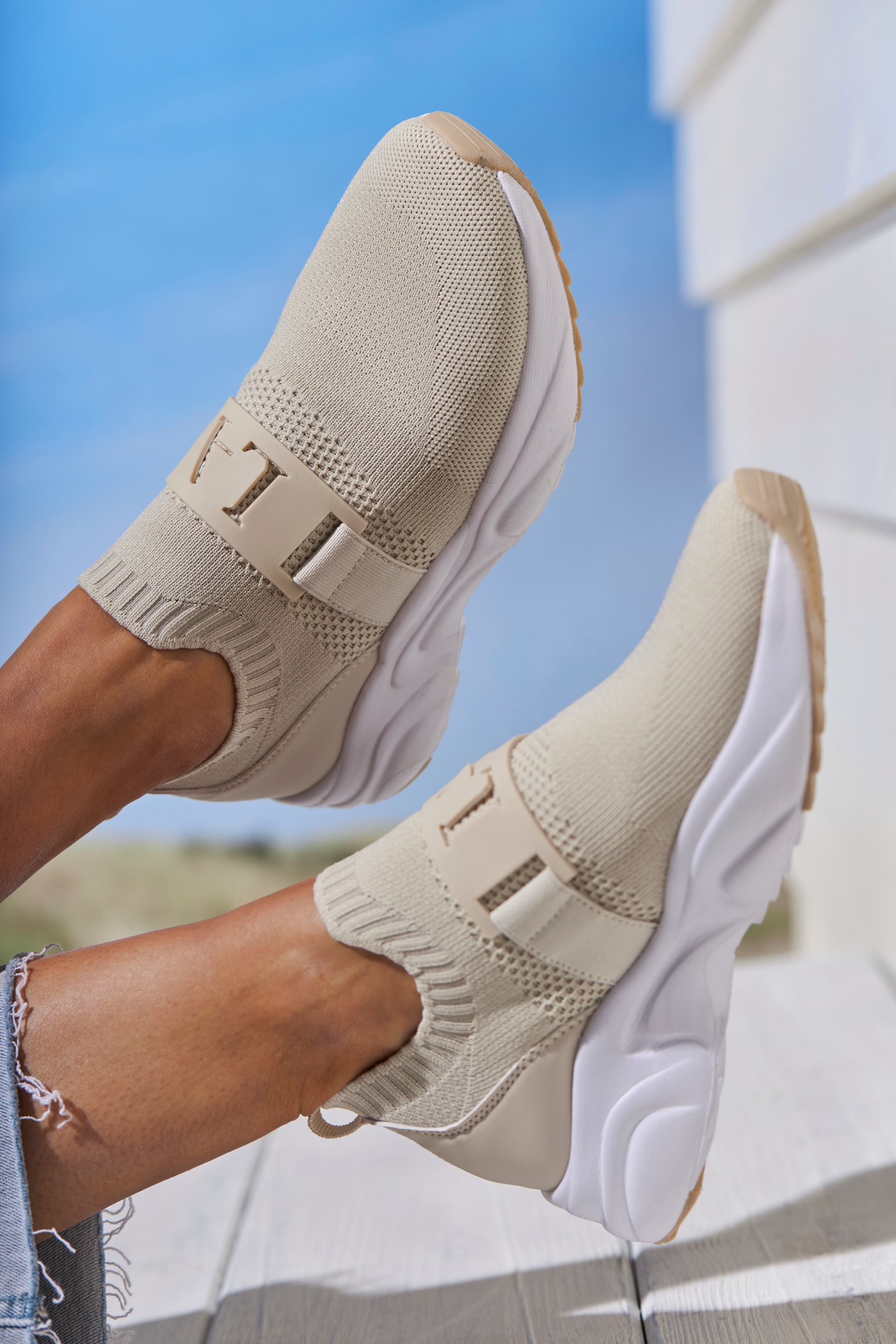 LASCANA ACTIVE Sneaker "Slip-On-Sneaker," Halbschuh, Freizeitschuh, Slipper günstig online kaufen