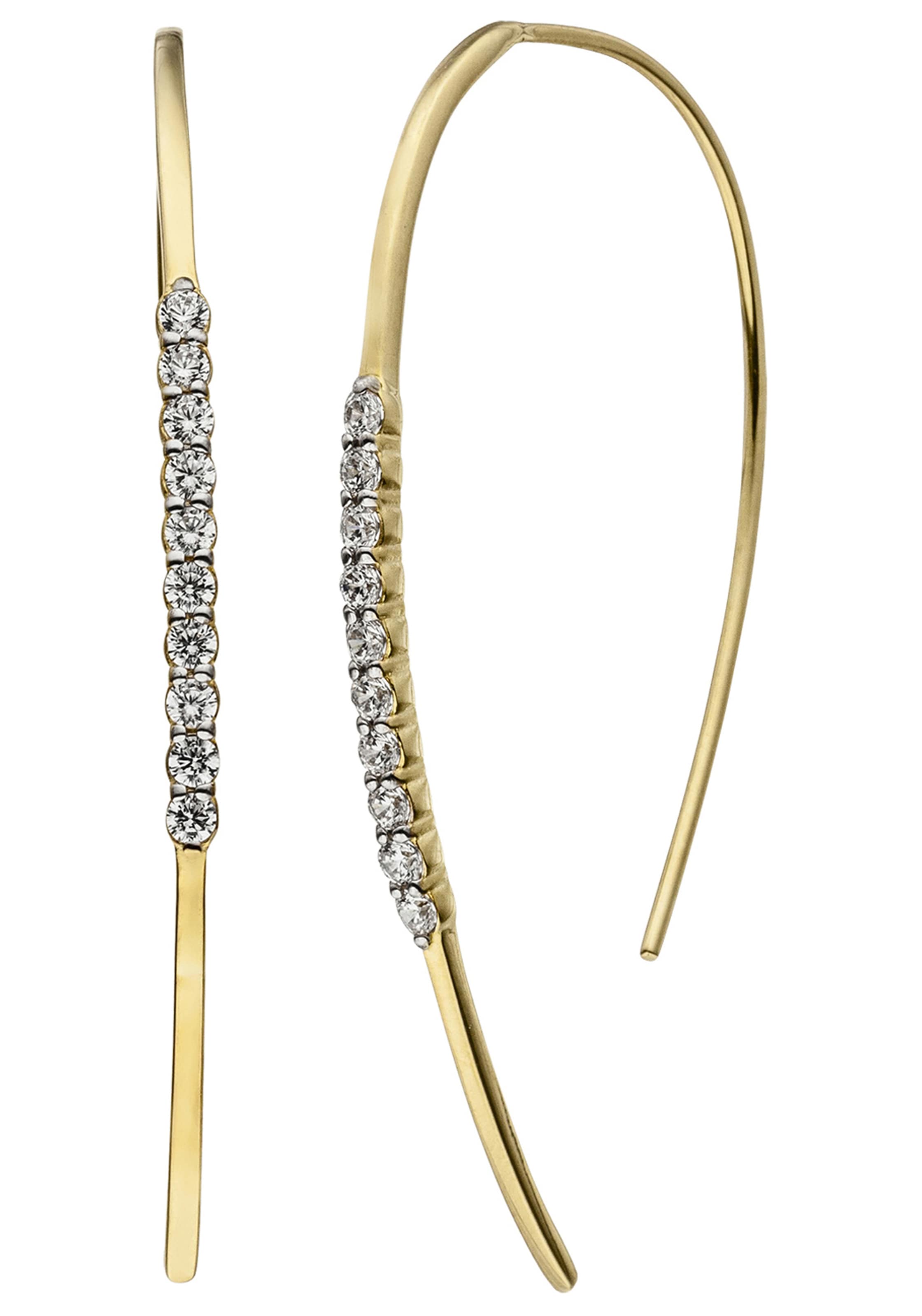 JOBO Paar Ohrhänger, 925 Silber vergoldet mit 20 Zirkonia kaufen | BAUR