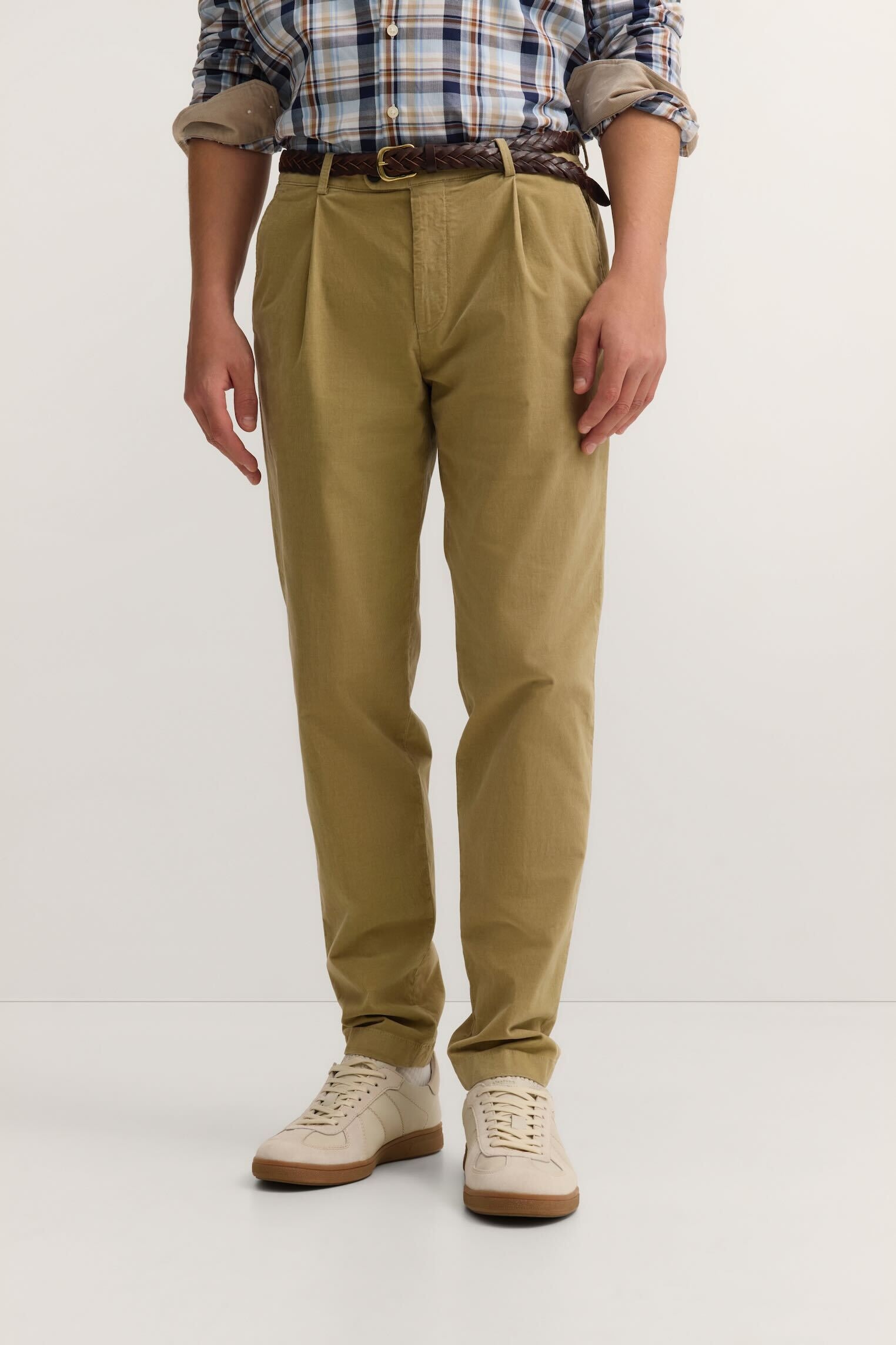 bugatti Bundfaltenhose "Tapered Fit" aus Luxury Pima Cotton Feincord günstig online kaufen