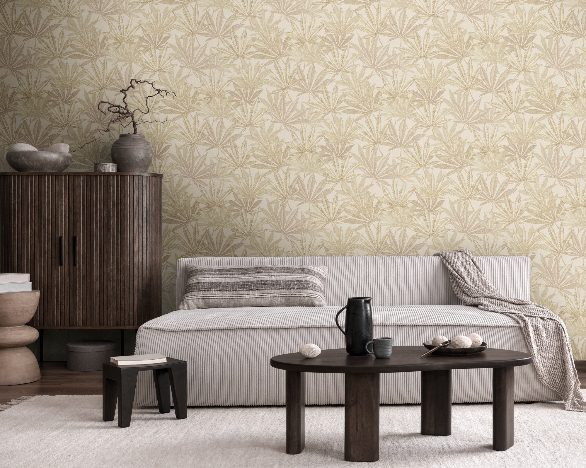 living walls Vliestapete »Michalsky 6 florale Tapete Mustertapete Blätter Blattmuster«, matt, Vliestapete Blatt-Motiv für Schlafzimmer Küche Wohnzimmer Floral Flur