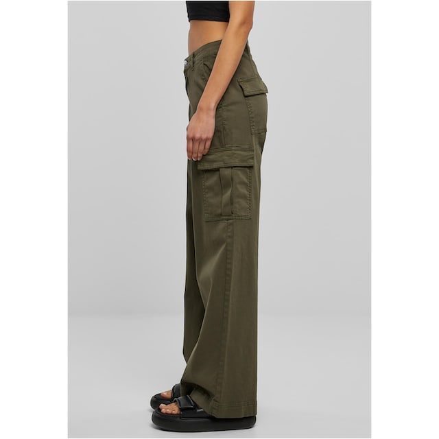 URBAN CLASSICS Stoffhose »Damen Ladies High Waist Wide Leg Twill Cargo Pants«,  (1 tlg.) für bestellen | BAUR