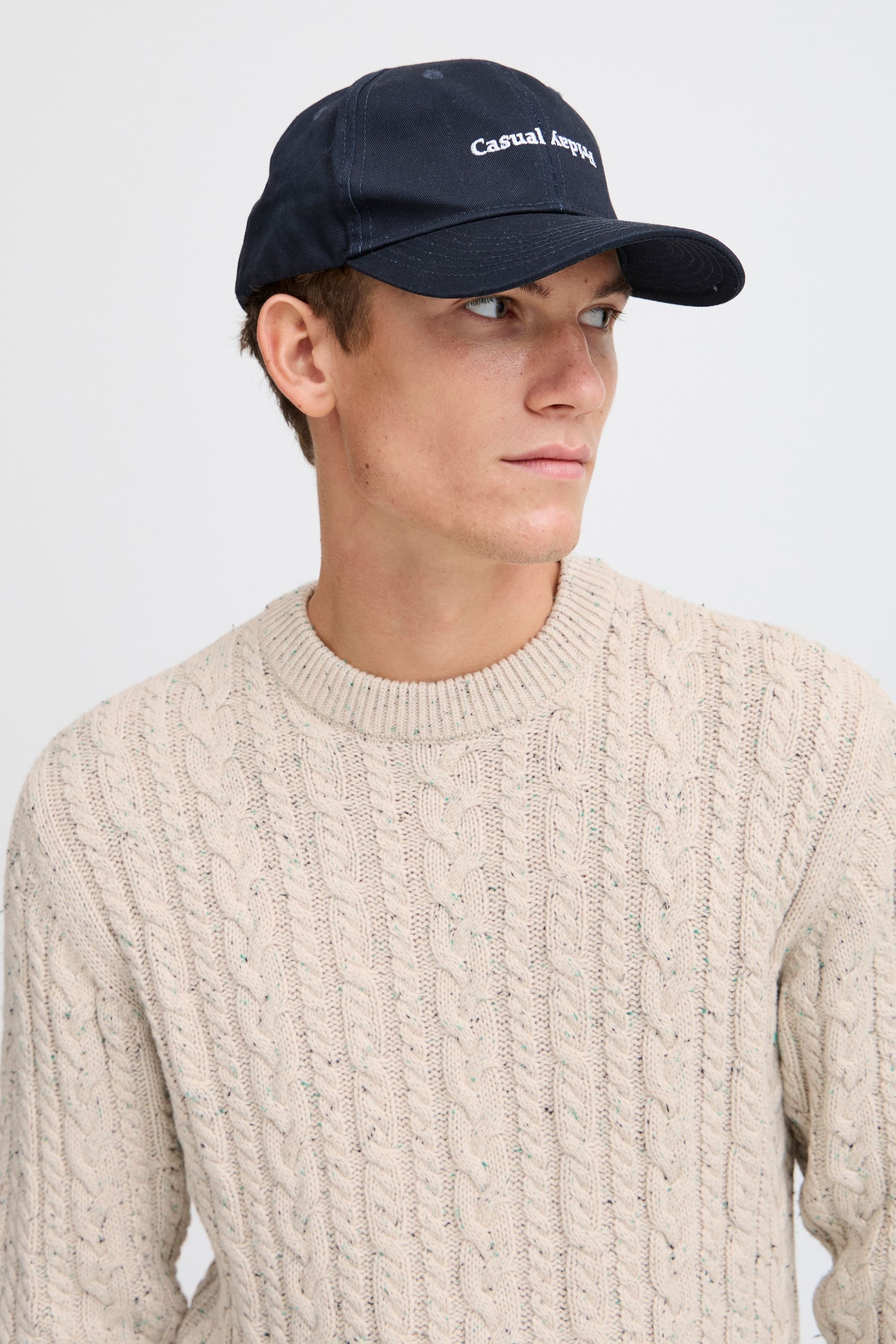 Casual Friday Strickpullover »Strickpullover CFKARL cable crew neck knit with neps«