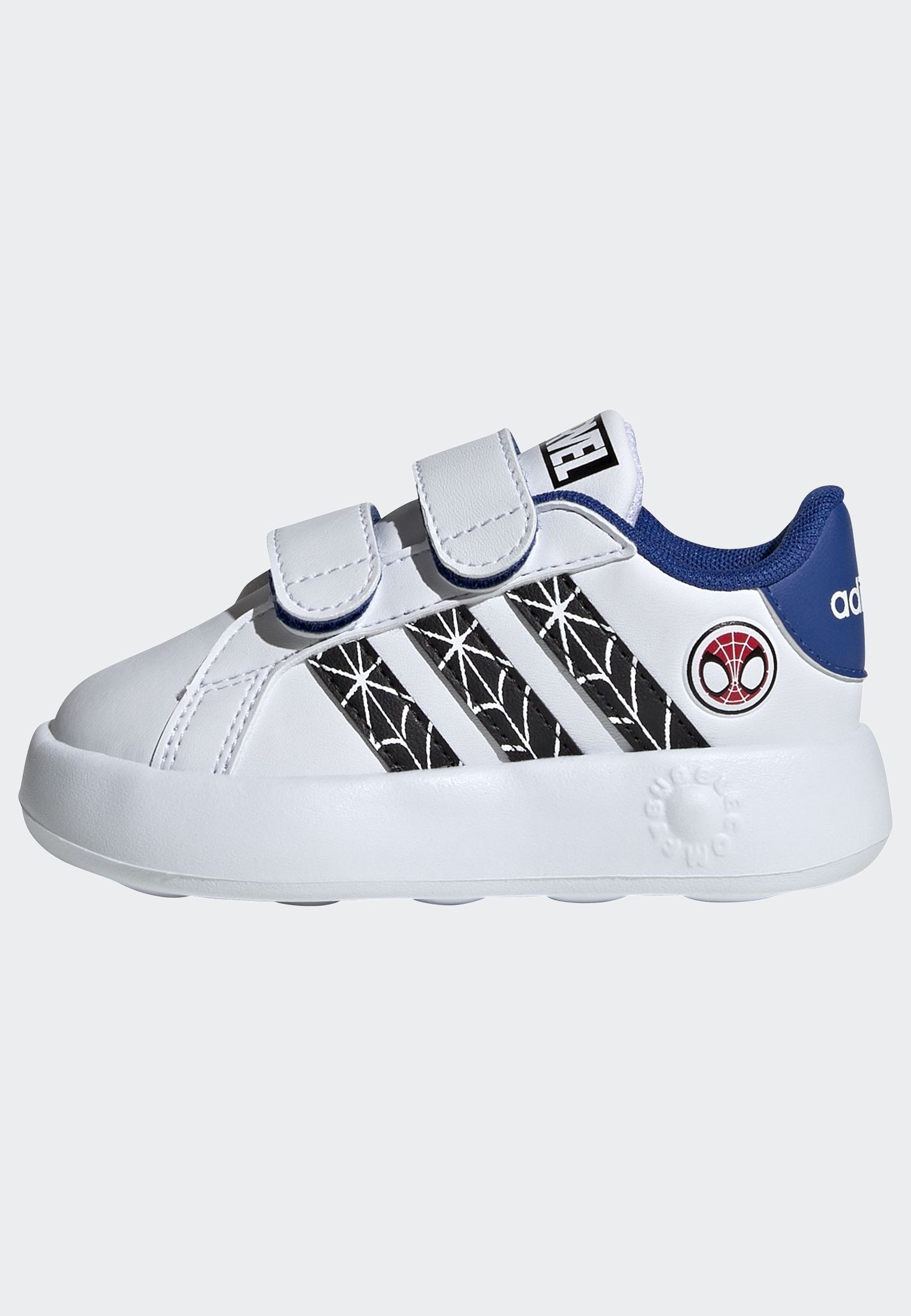 adidas Sportswear Klettschuh »ADIDAS MARVEL SPIDER-MAN KIDS GRAND COURT SCHUH«, Design auf den Spuren des adidas Superstar, für Kinder