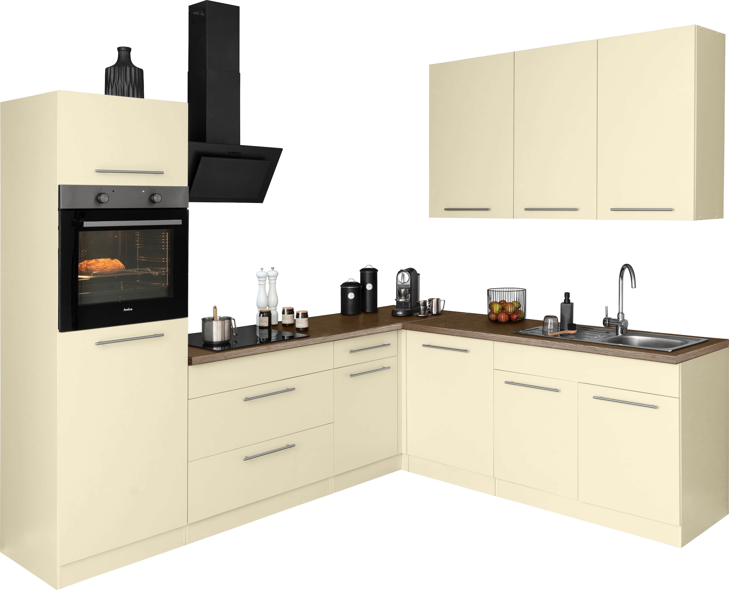 wiho Küchen Winkelküche »Unna«, mit Stellbreite BAUR 260 E-Geräten, 220 | x cm bestellen