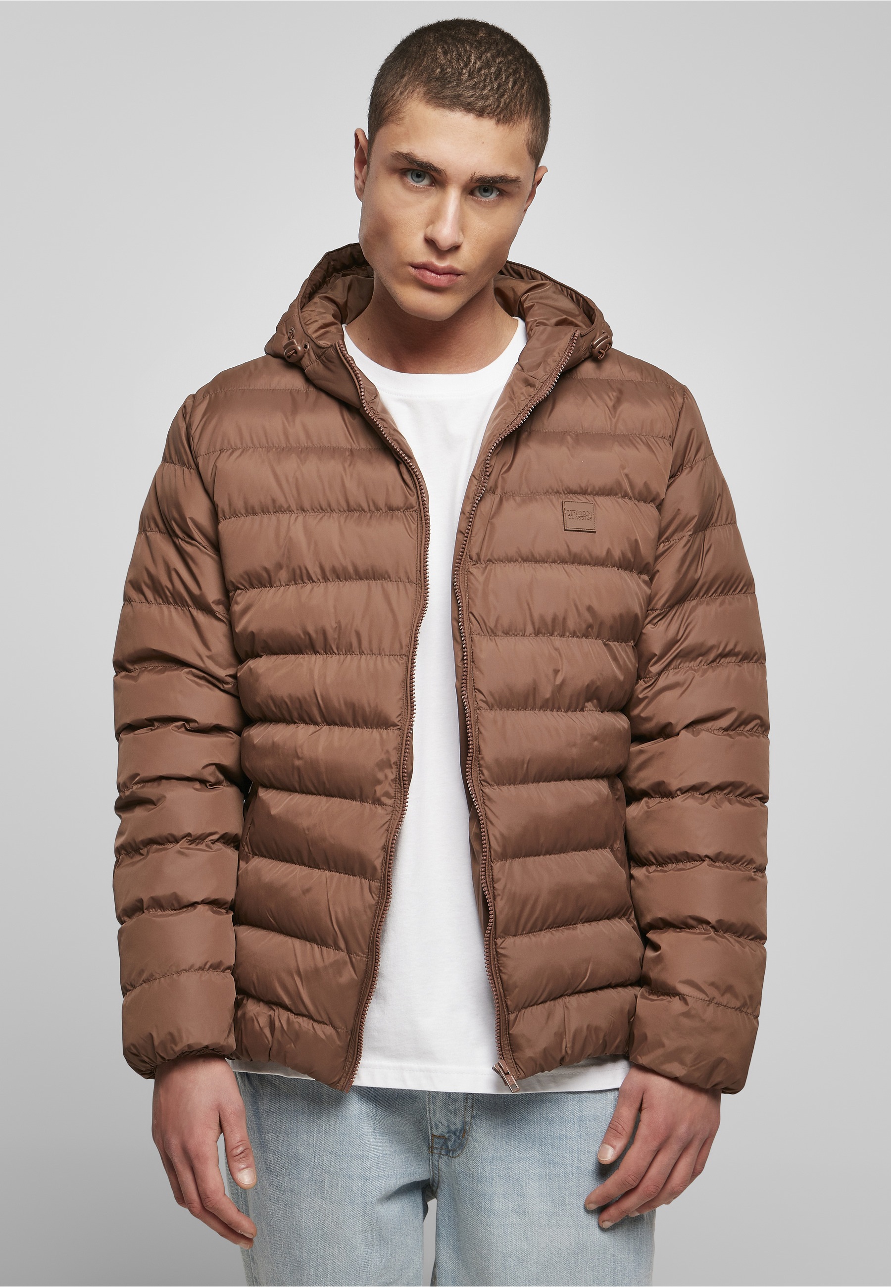 URBAN CLASSICS Winterjacke »Urban Classics Herren Basic Bubble Jacket« 1 Stk. tlg. mit Kapuze