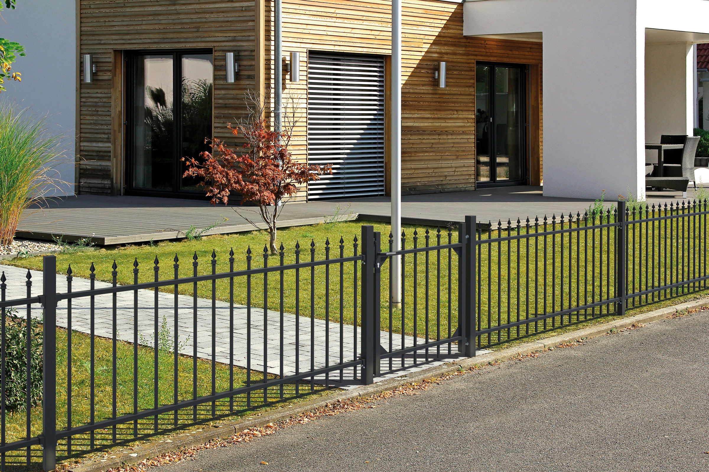 Thumbnail - Alberts Zaundoppeltür "Chaussee" Breite: 300 cm, Höhe: 100 und 120 cm