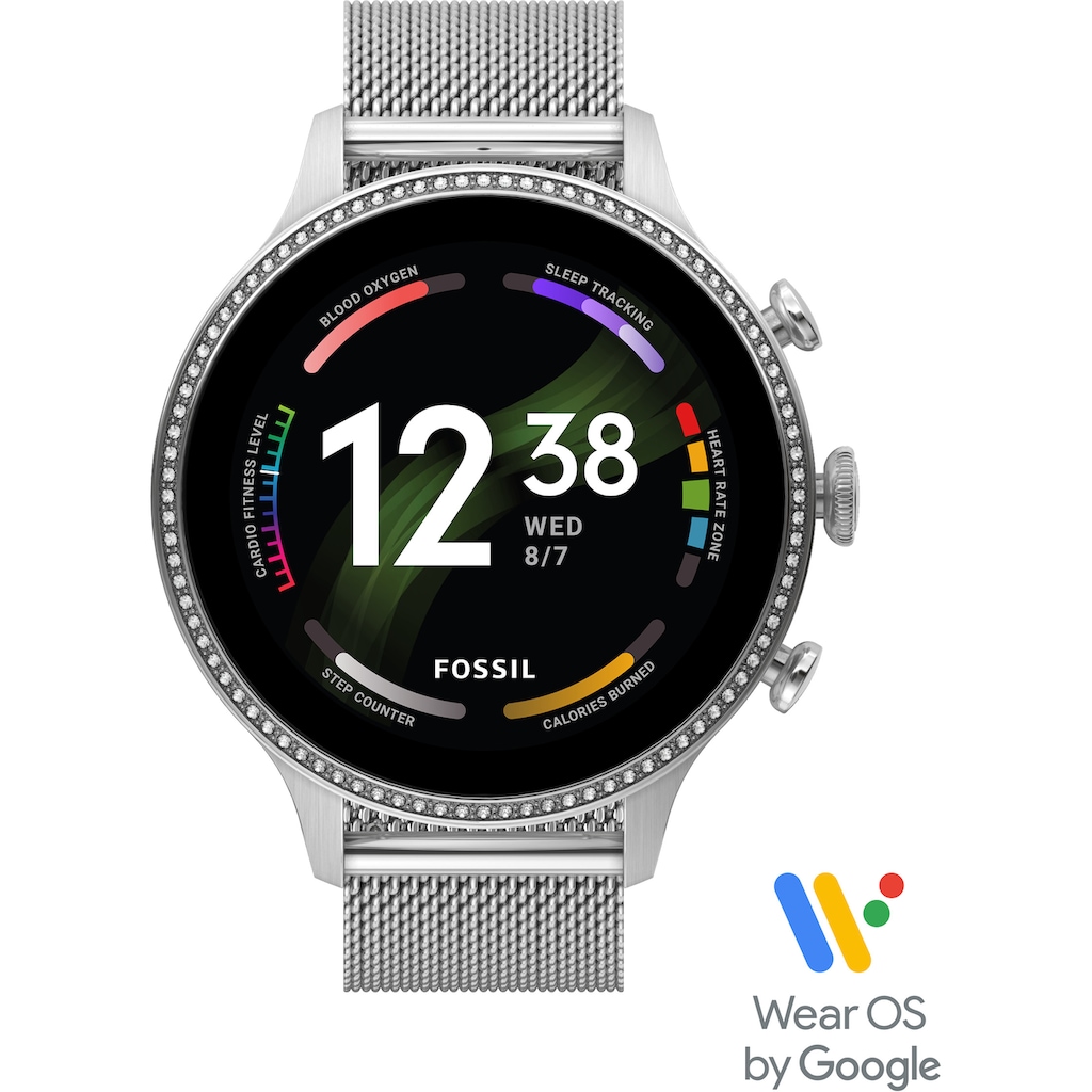 Damenmode Uhren Fossil Smartwatches Smartwatch »FTW6083«, (Wear OS by Google) silberfarben