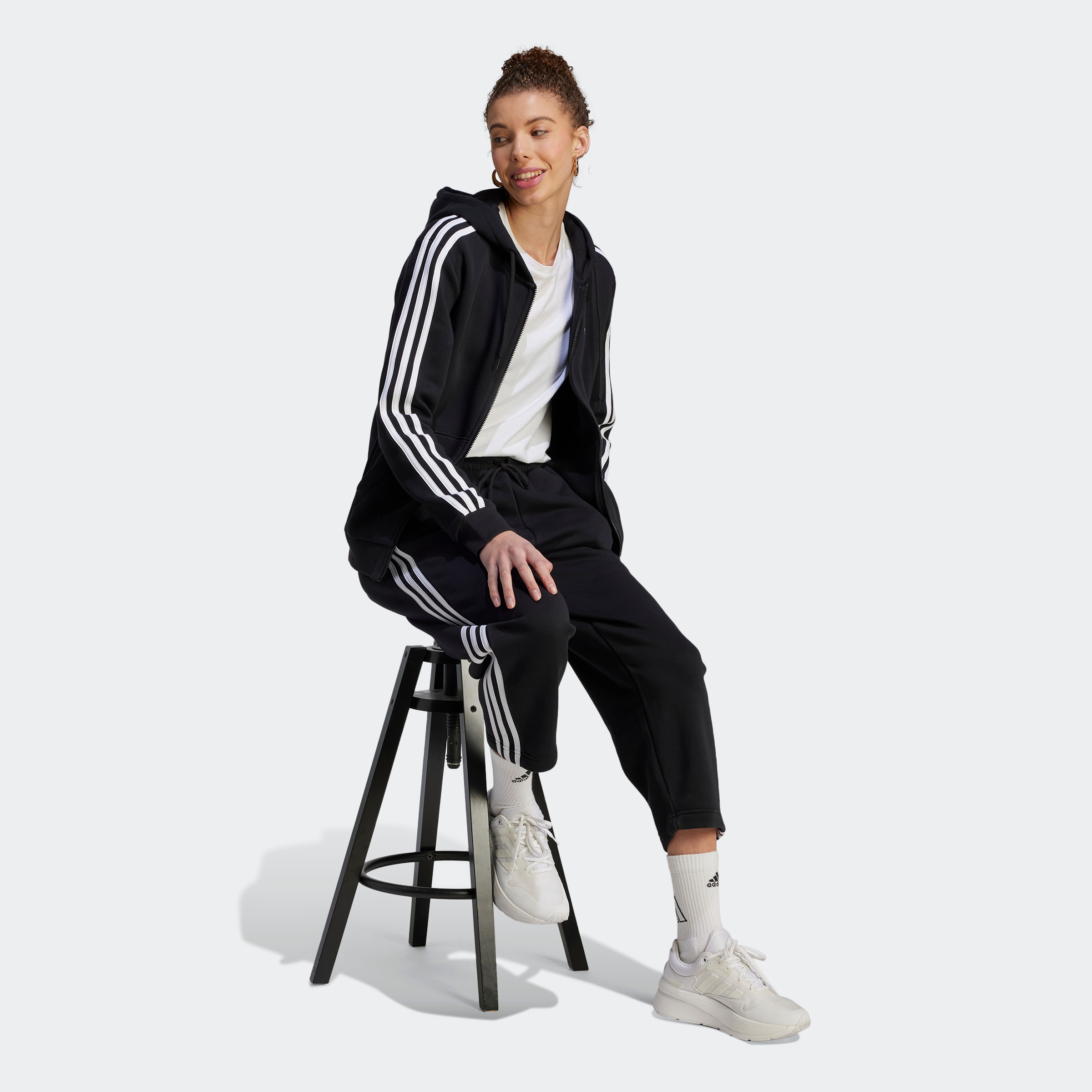 adidas Sportswear Kapuzensweatjacke »ESSENTIALS 3STREIFEN KAPUZENJACKE«  kaufen | BAUR
