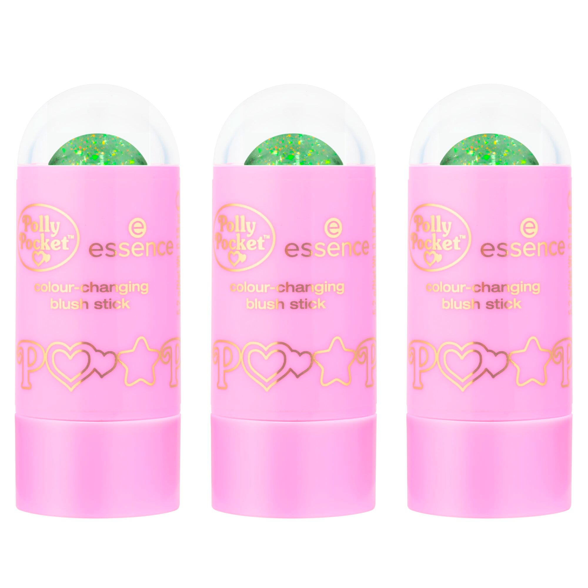 ESSENCE Kinder Rouge "Polly Pocket colour-changing blush stick", 15,6 g, rosa, Teint-Kosmetika, pH-reaktive Farbverwandlung, natürlicher Glow, Stick