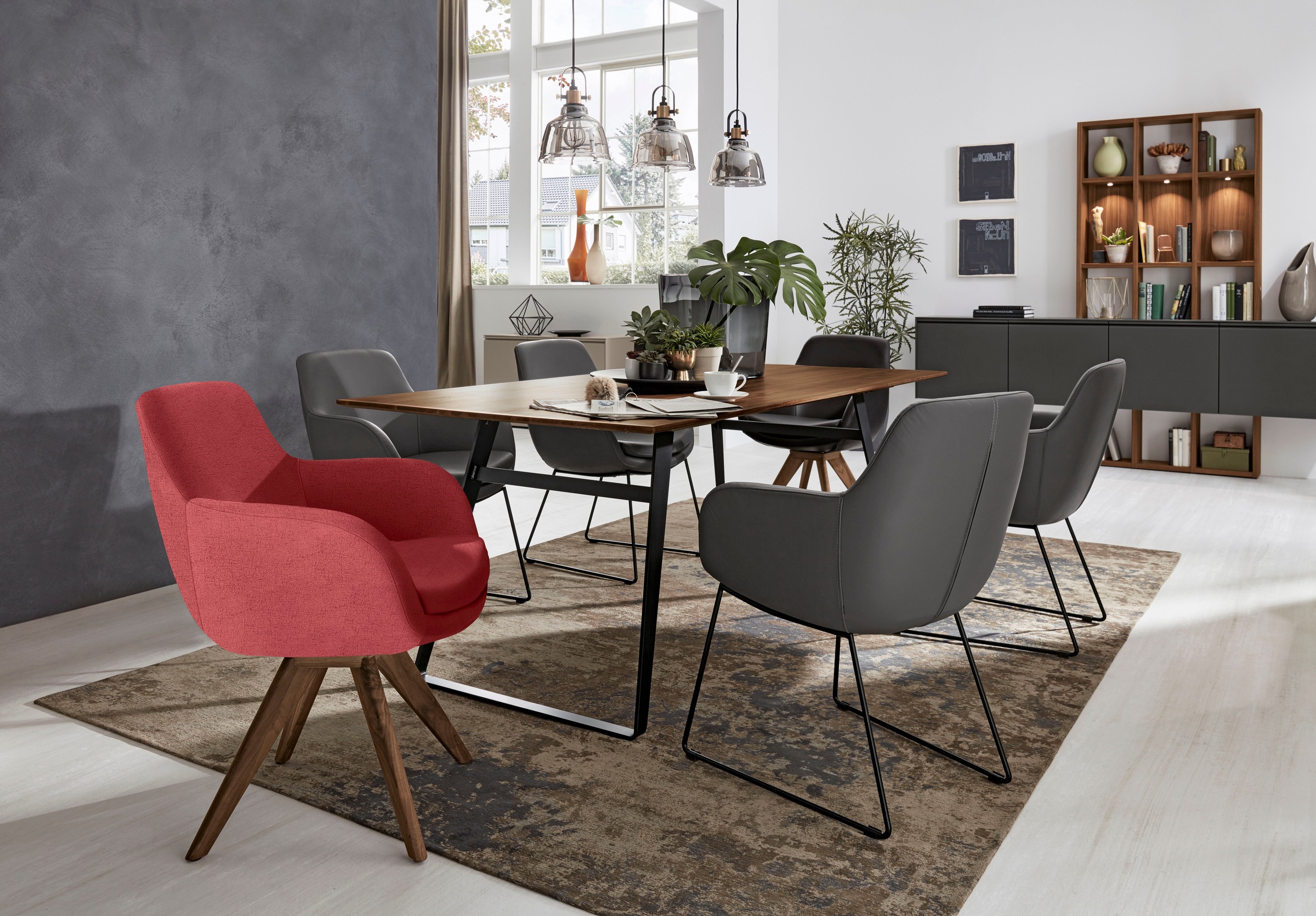 Musterring Esszimmerstuhl "Tavia" (Set) 2 Stk.Stativgestell Wildnussbaum, D günstig online kaufen