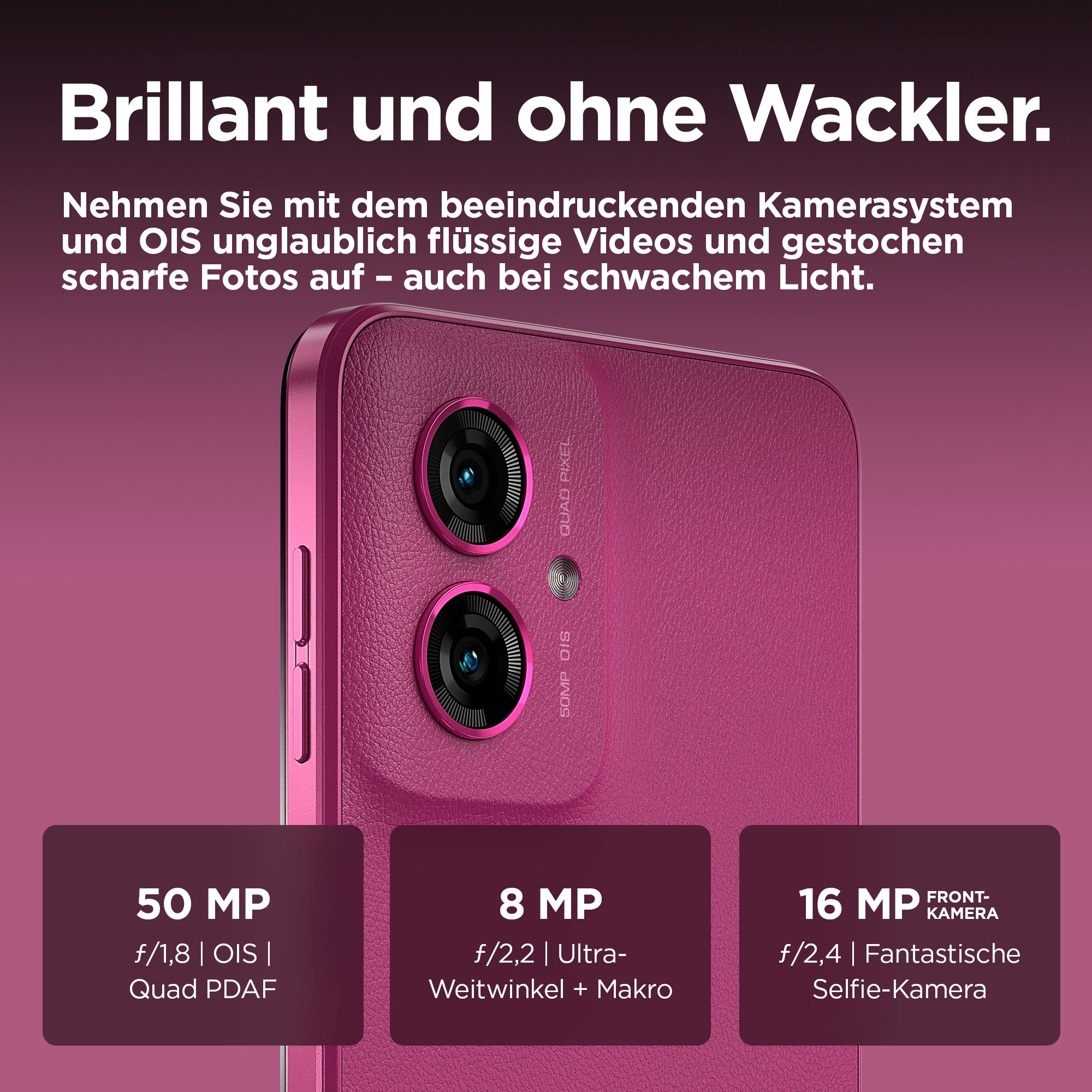 Motorola Smartphone »moto g55 5G«, Twilight Purple, 256 GB Speicherplatz