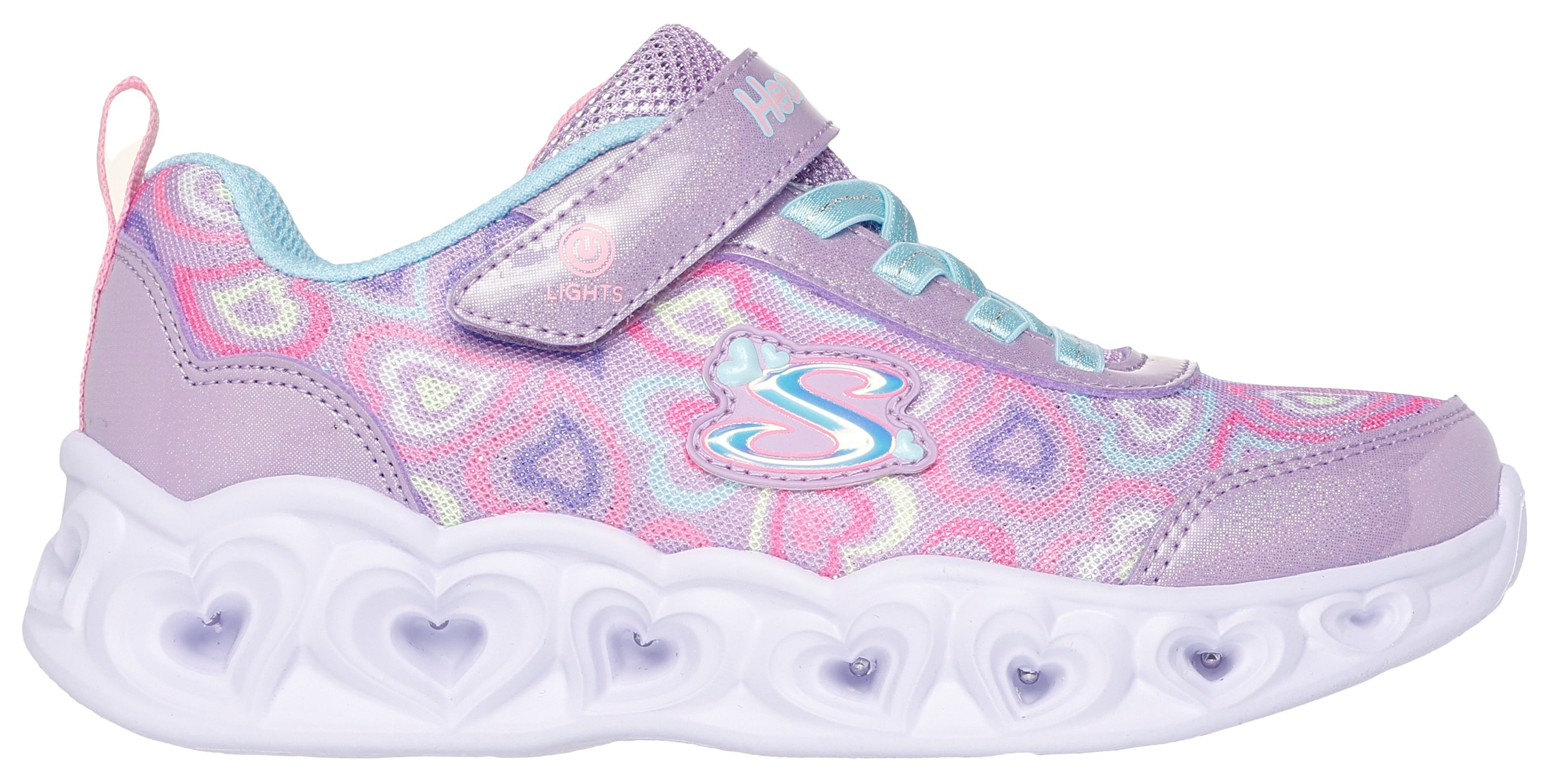 Skechers Sneaker »HEART LIGHTS«, Blinkschuh mit Herz-Laufsohle, Größenschablone zum Download