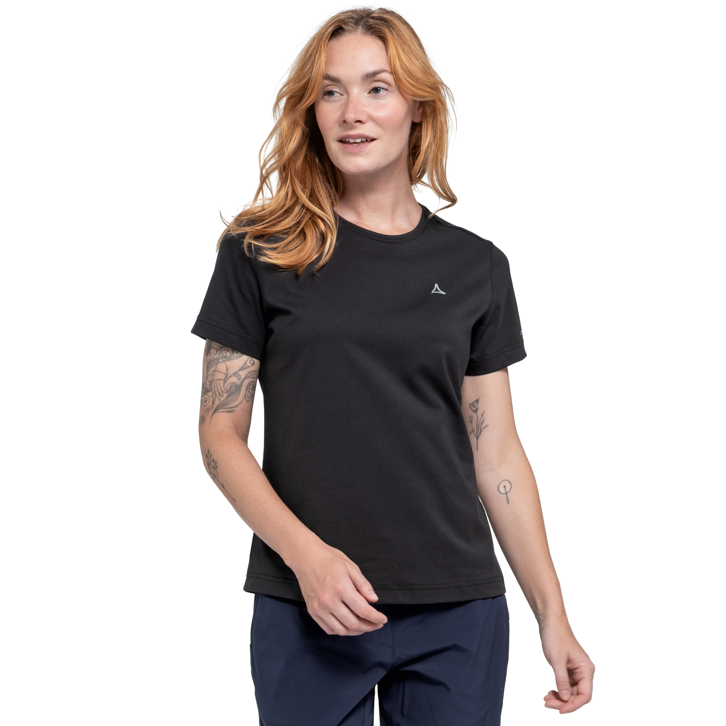 Schöffel T-Shirt "T Shirt Hohberg L" Kurzarm, mit Rundhalsausschnitt, ohne Verschluss