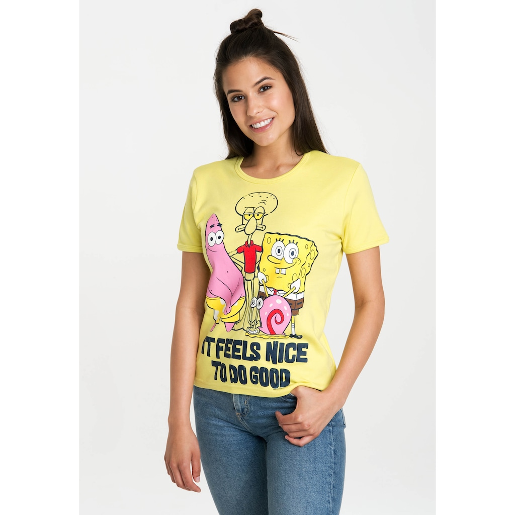LOGOSHIRT T-Shirt »Spongebob - It Feels Nice«, mit lizenziertem Originaldesign