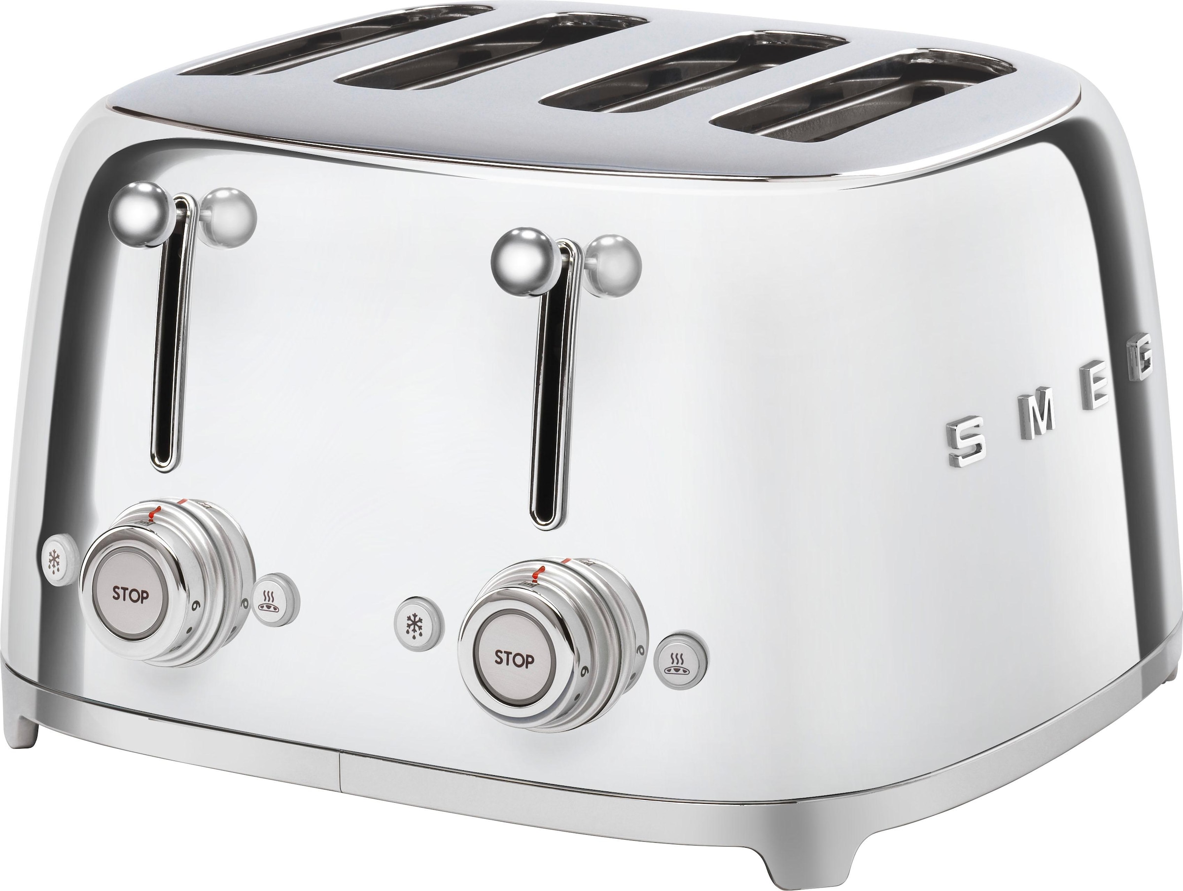 Smeg Toaster "TSF03SSEU", 4 kurze Schlitze, 3000 W